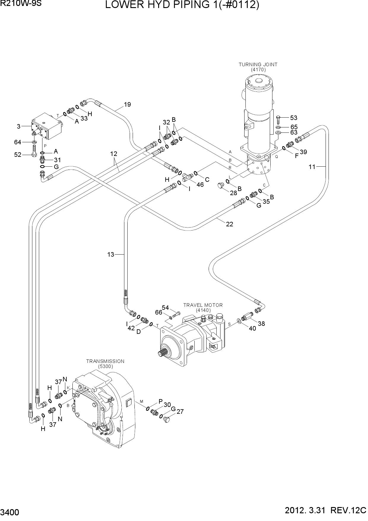 LOWER HYD PIPING 1(-#0112)
