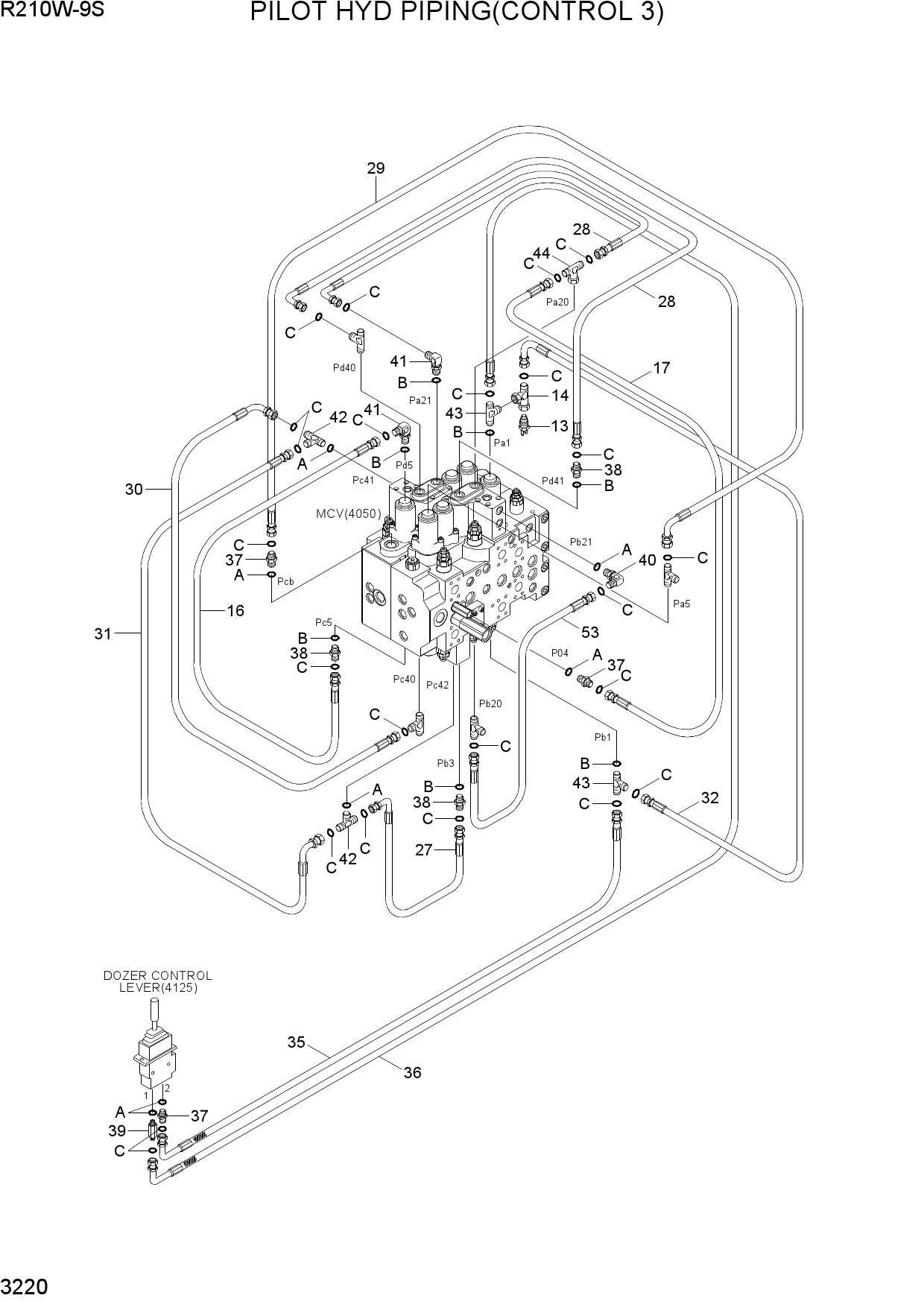 PILOT HYD PIPING(CONTROL 3)