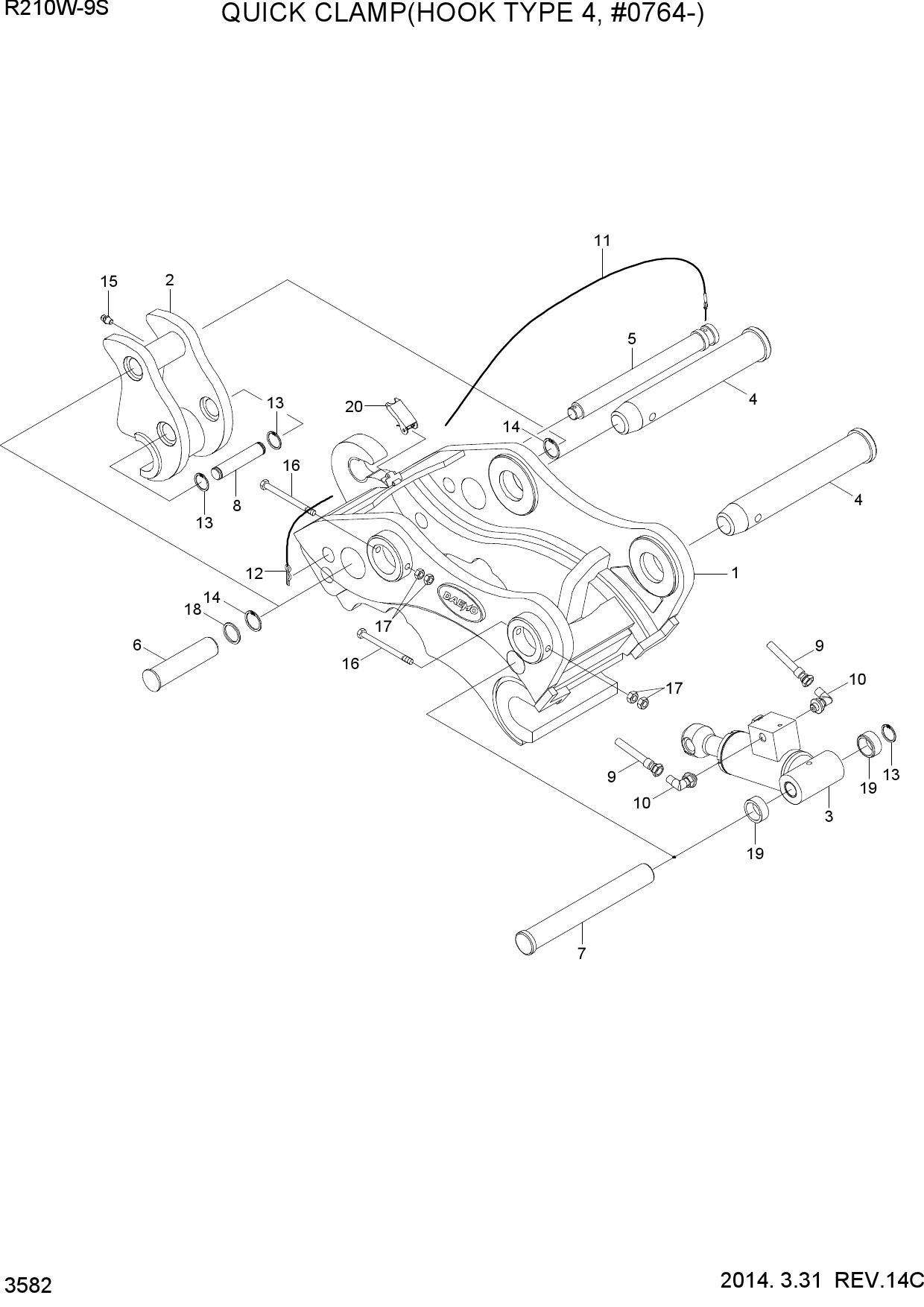 QUICK CLAMP(HOOK TYPE 4, #0764-)