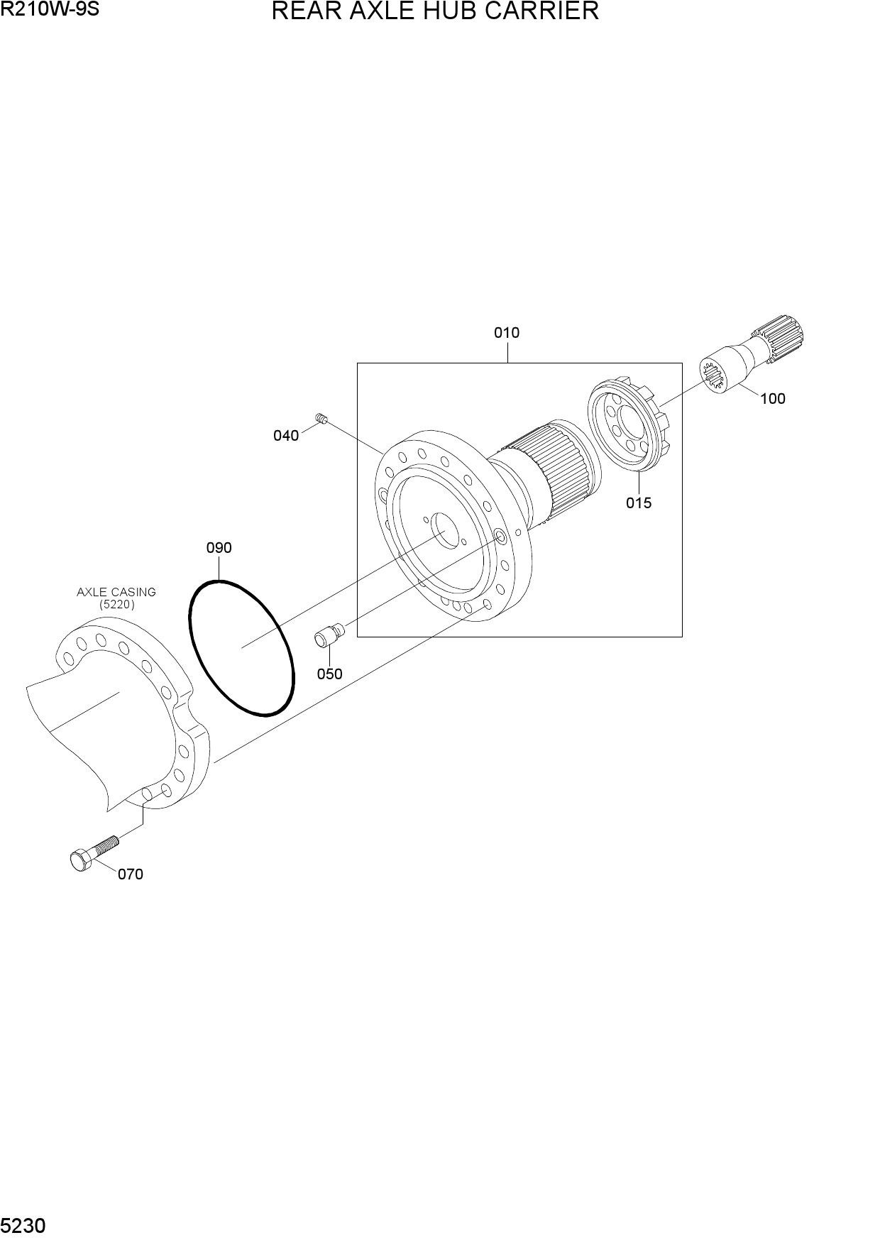 REAR AXLE HUB CARRIER