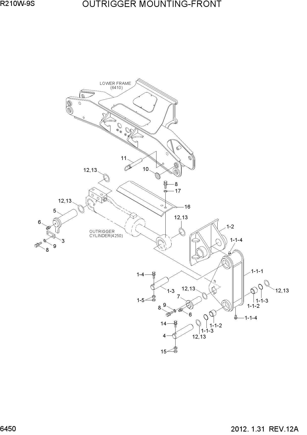 OUTRIGGER MOUNTING-FRONT