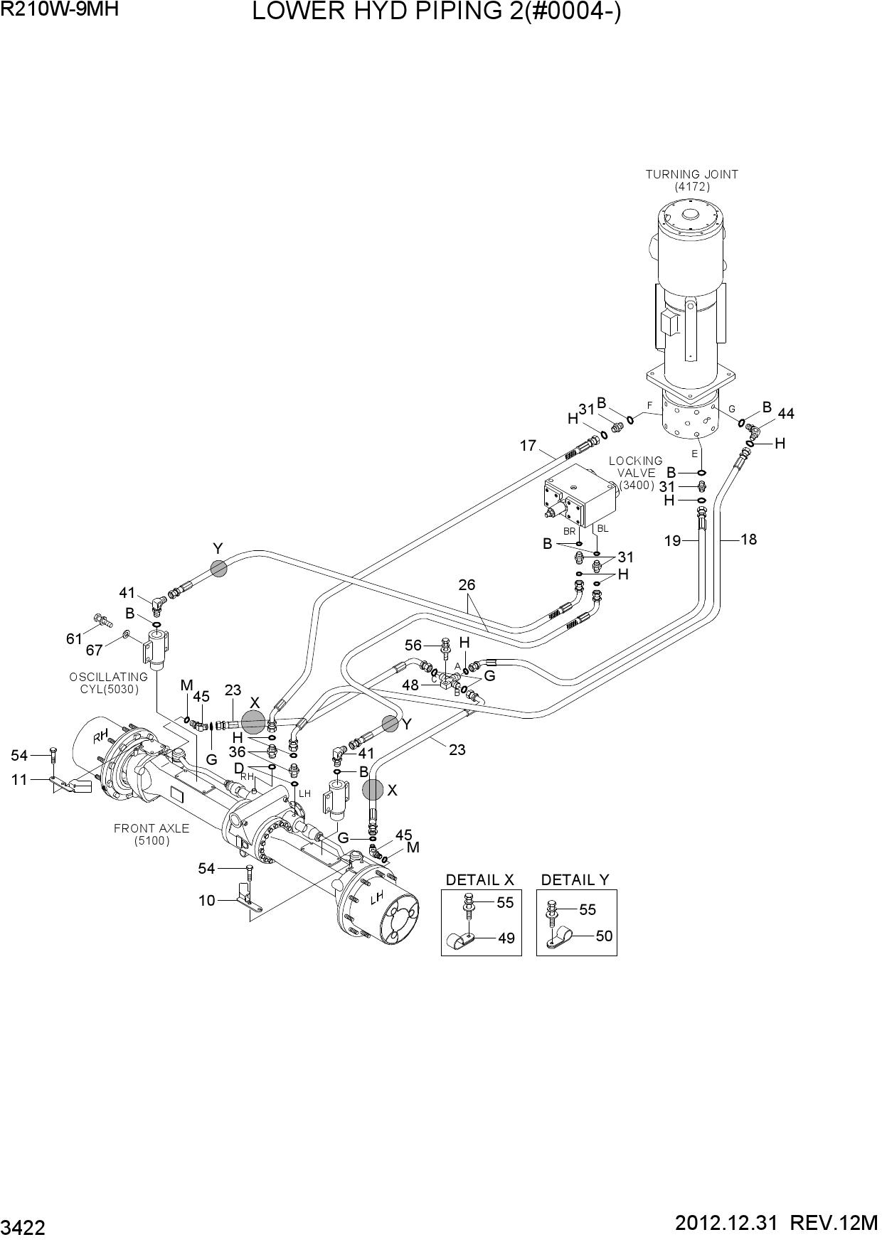 LOWER HYD PIPING 2(#0004-)