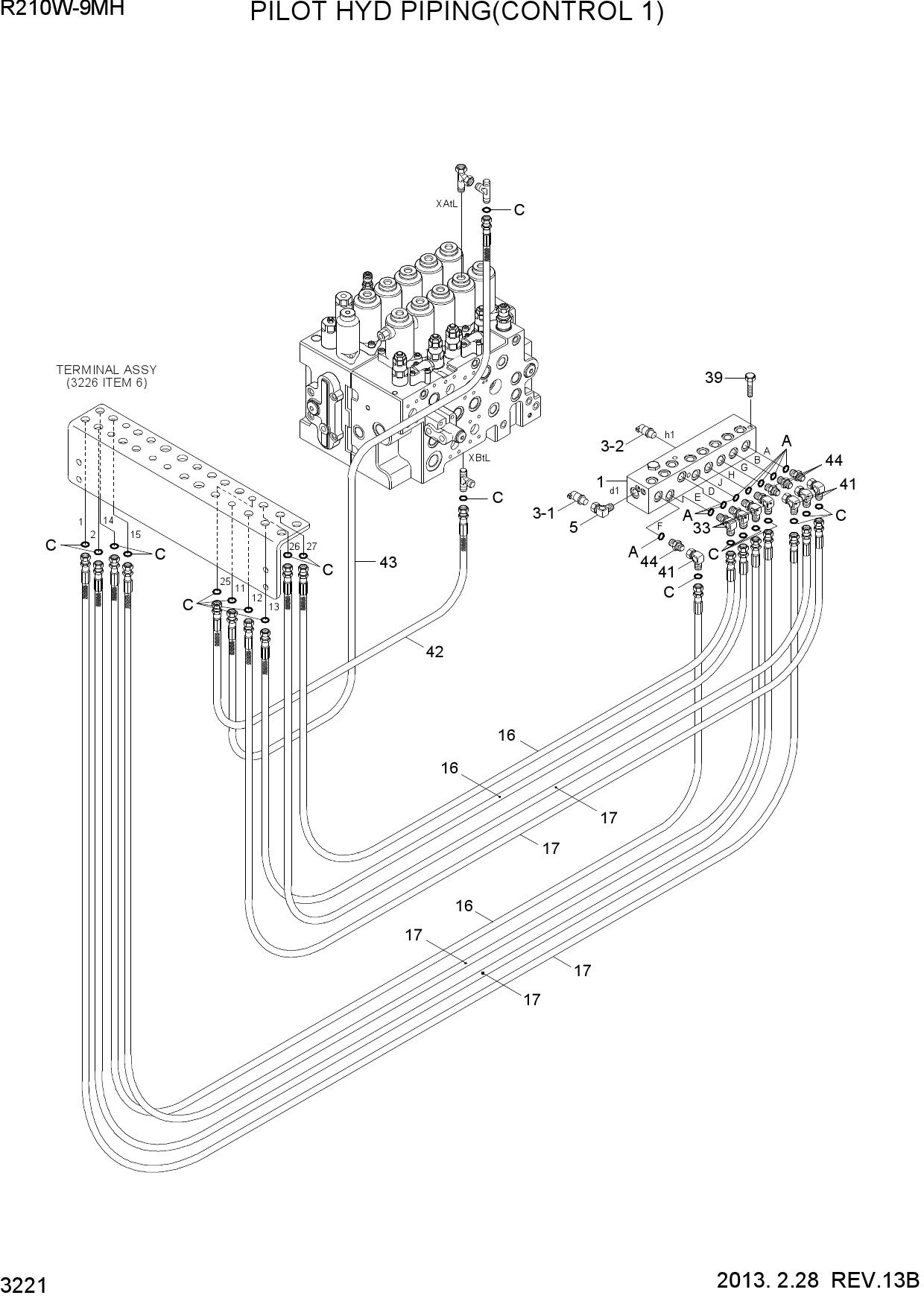 PILOT HYD PIPING(CONTROL 1)