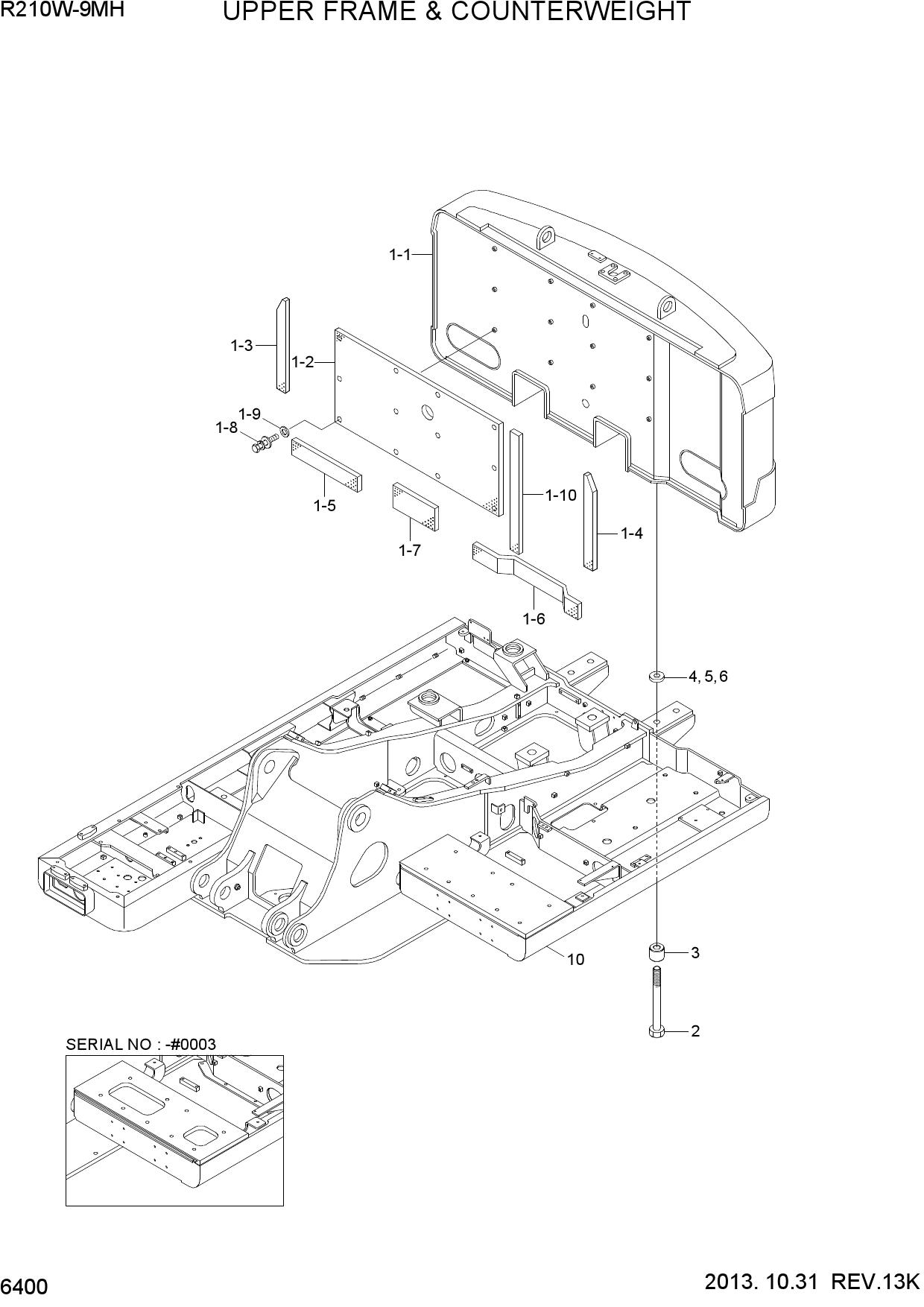 UPPER FRAME & COUNTERWEIGHT