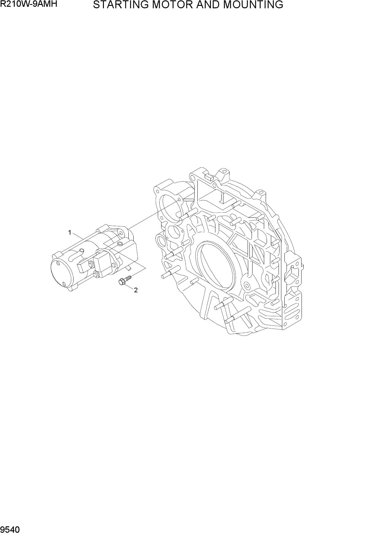 STARTING MOTOR AND MOUNTING