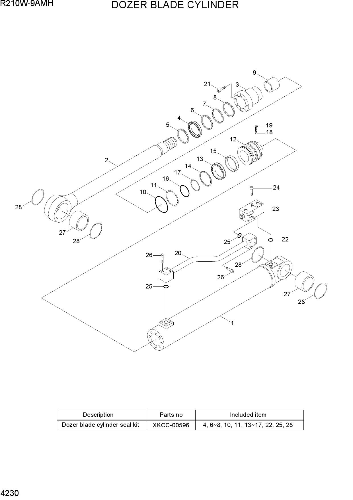 DOZER BLADE CYLINDER