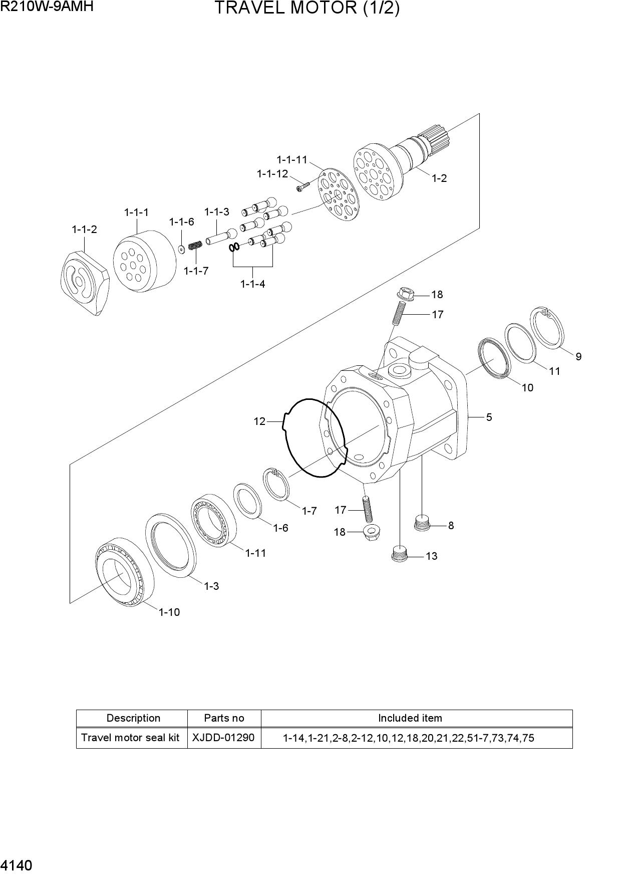TRAVEL MOTOR (1/2)