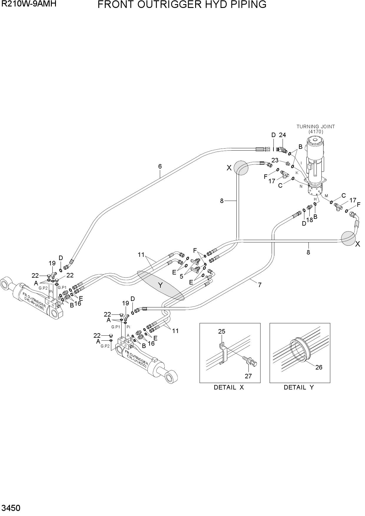 FRONT OUTRIGGER HYD PIPING