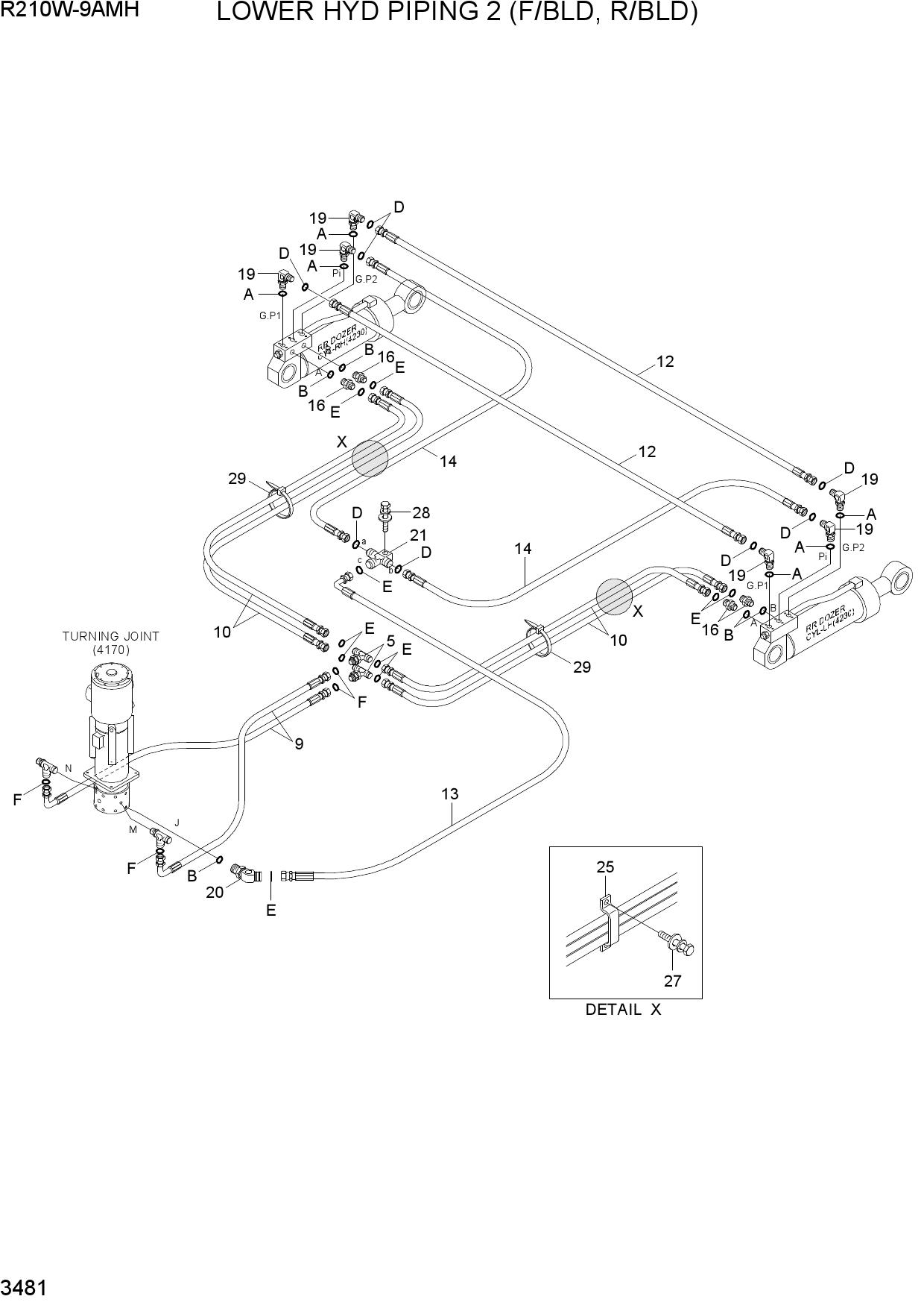 LOWER HYD PIPING 2 (F/BLD, R/BLD)