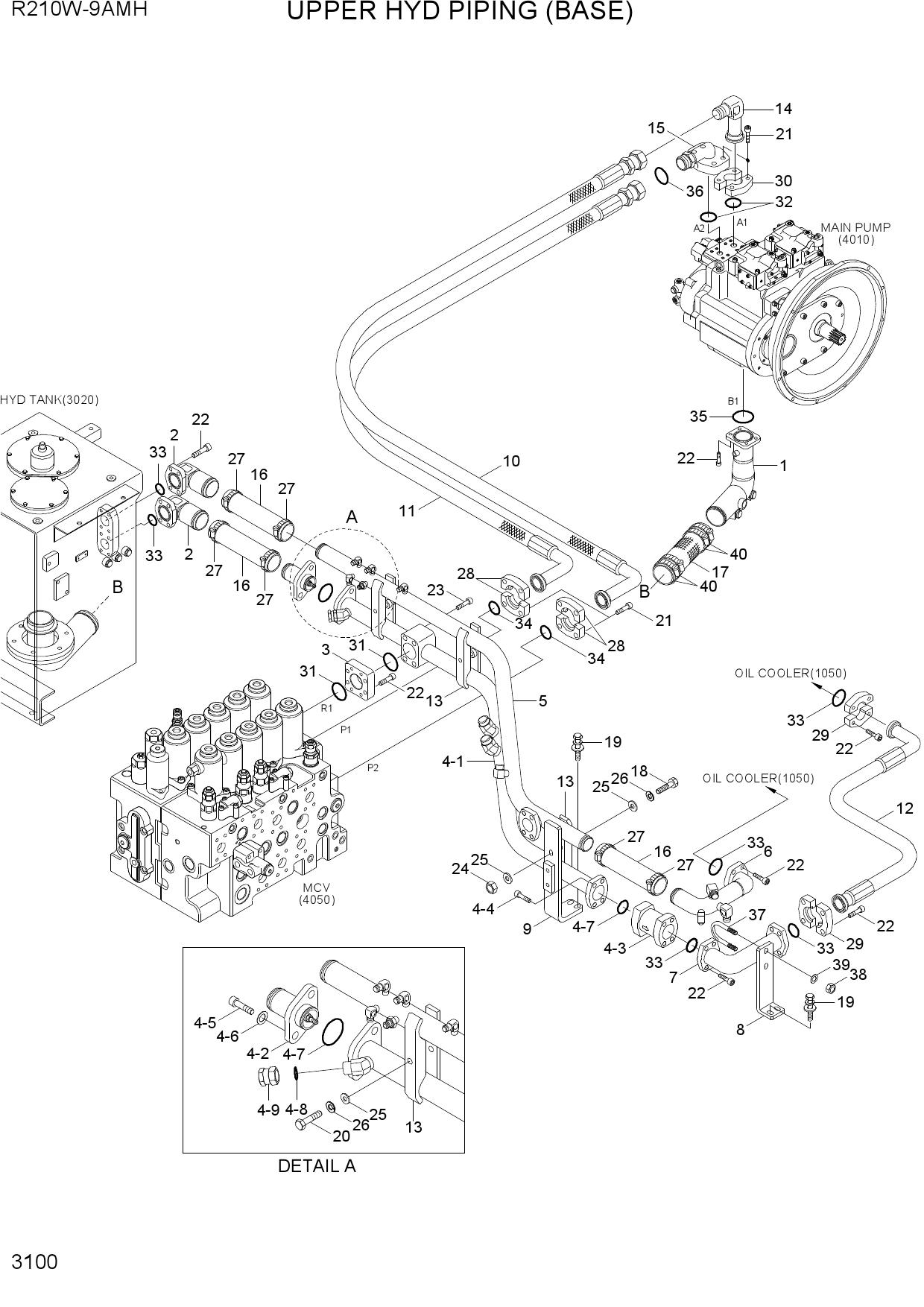 UPPER HYD PIPING (BASE)