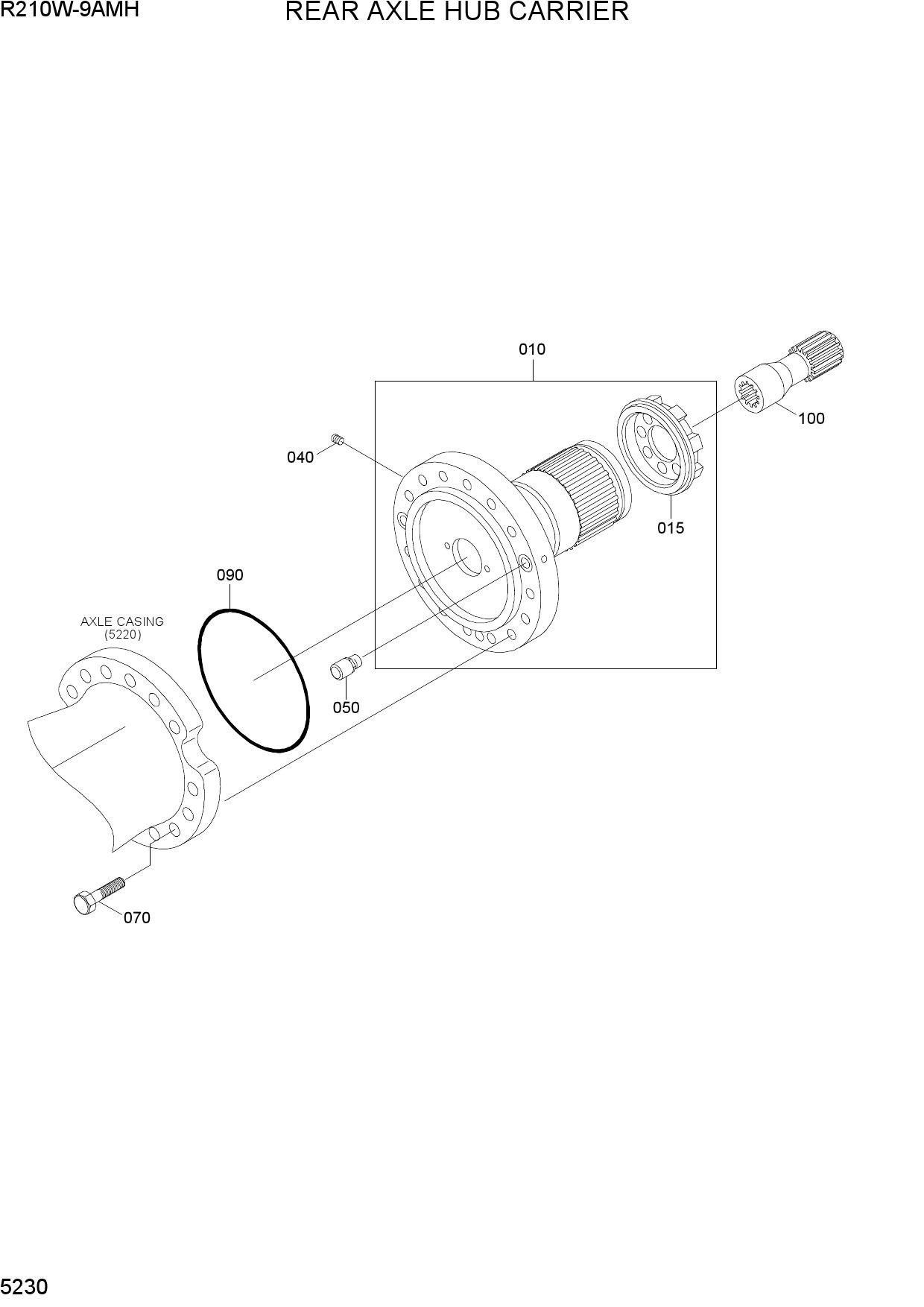 REAR AXLE HUB CARRIER
