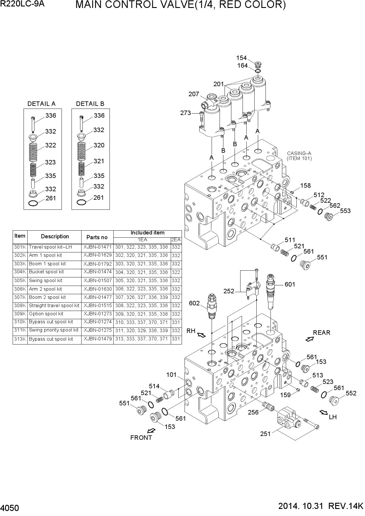 MAIN CONTROL VALVE(1/4, RED COLOR)