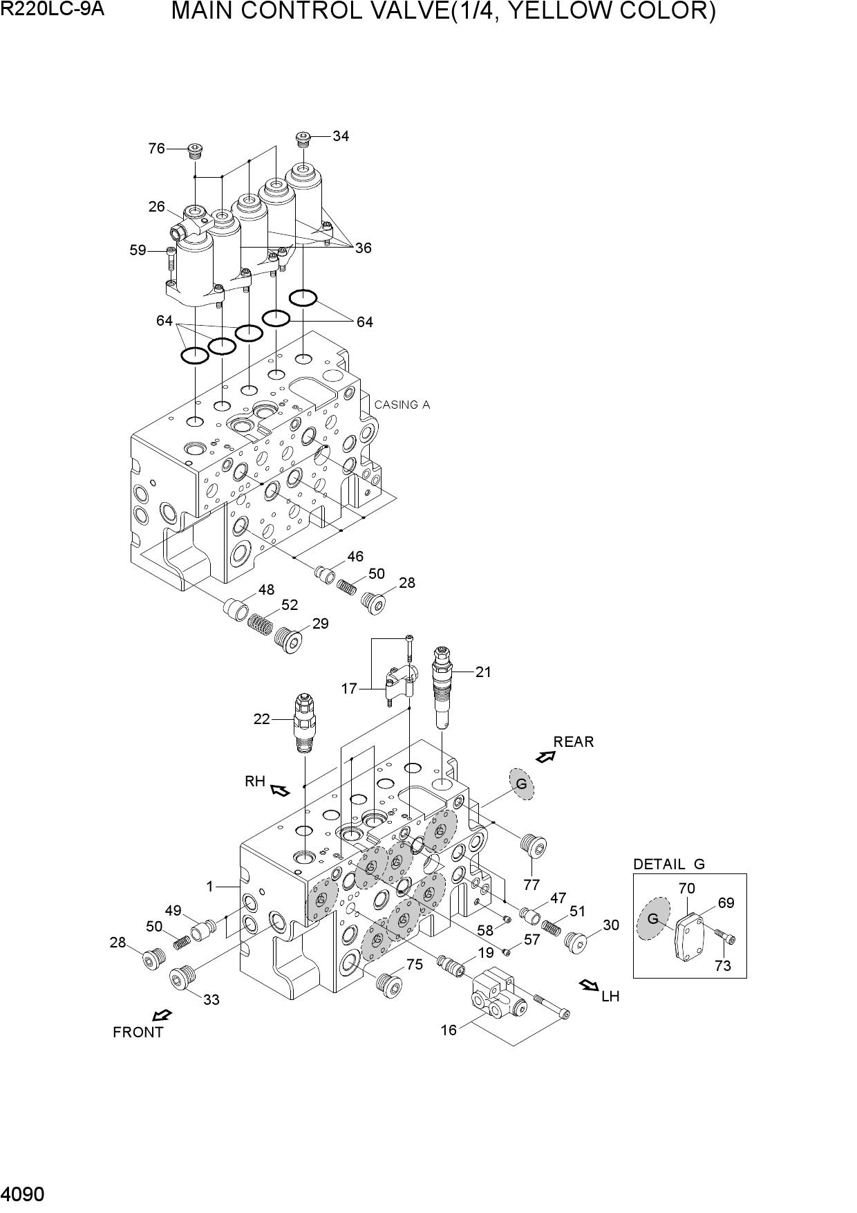 MAIN CONTROL VALVE(1/4, YELLOW COLOR)