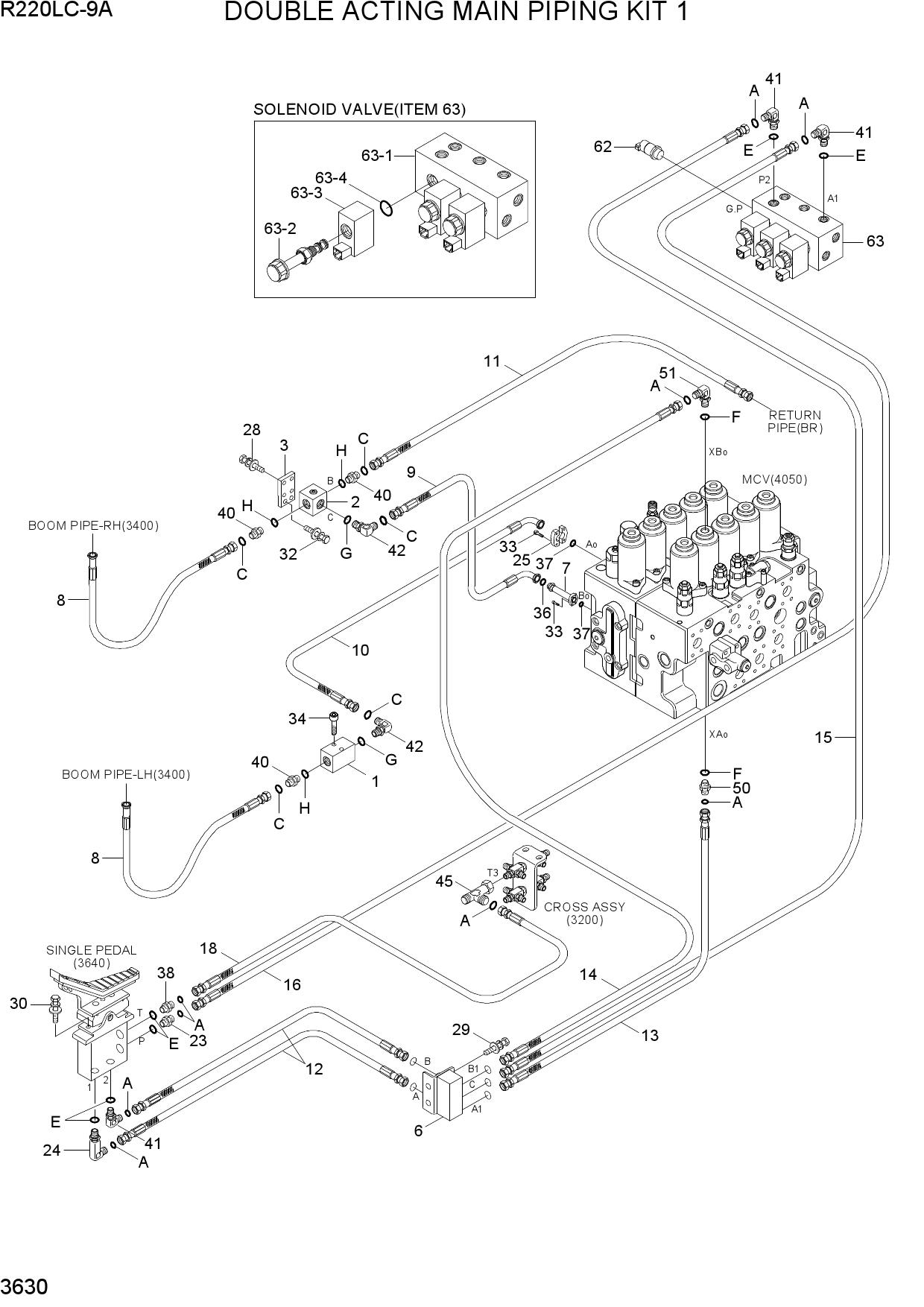 DOUBLE ACTING MAIN PIPING KIT 1