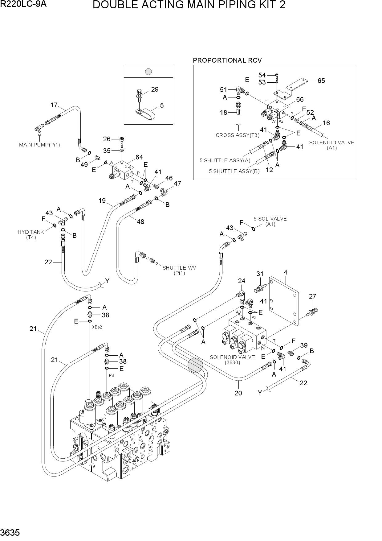 DOUBLE ACTING MAIN PIPING KIT 2