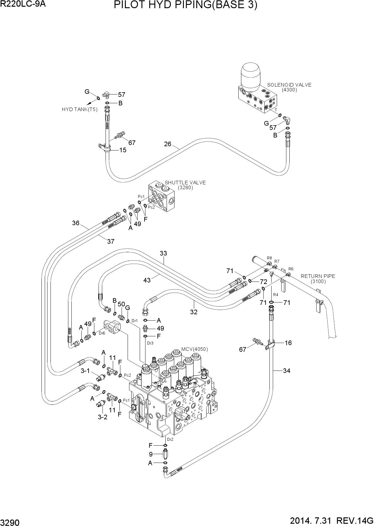 PILOT HYD PIPING(BASE 3)