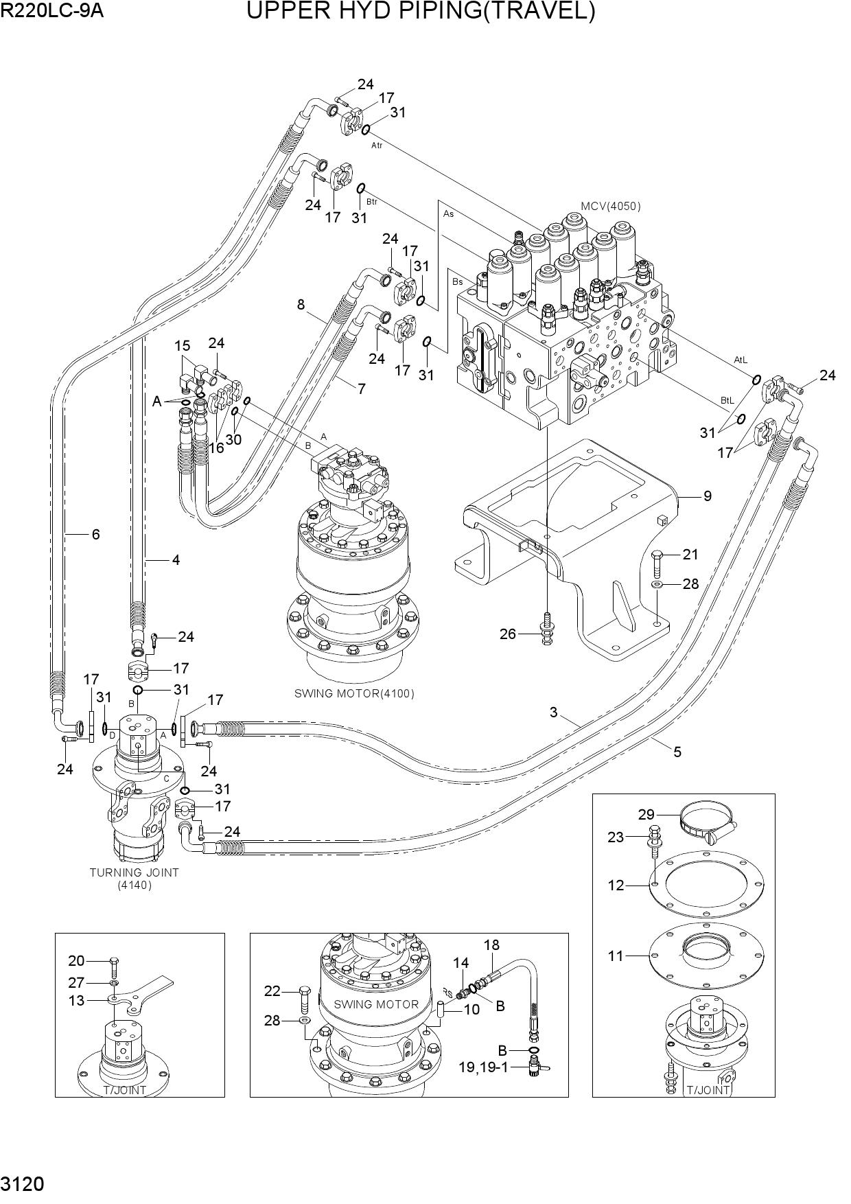UPPER HYD PIPING(TRAVEL)