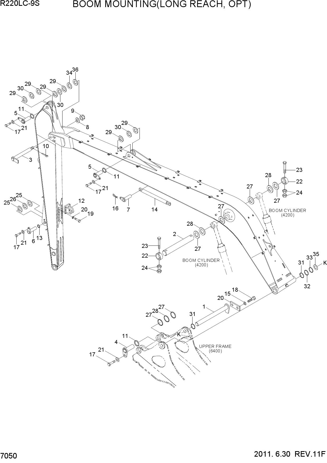 BOOM MOUNTING(LONG REACH, OPT)