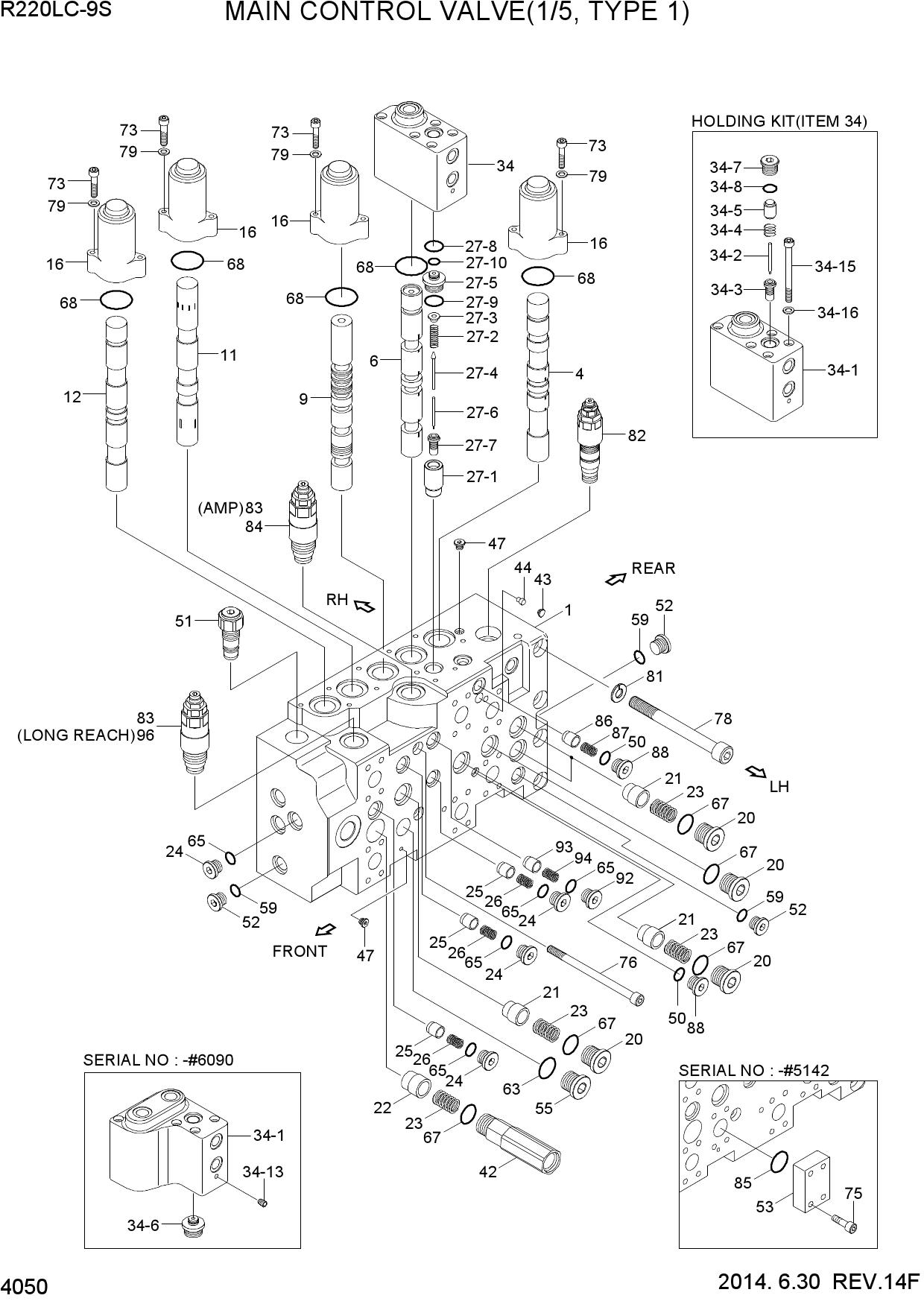 MAIN CONTROL VALVE(1/5, TYPE 1)