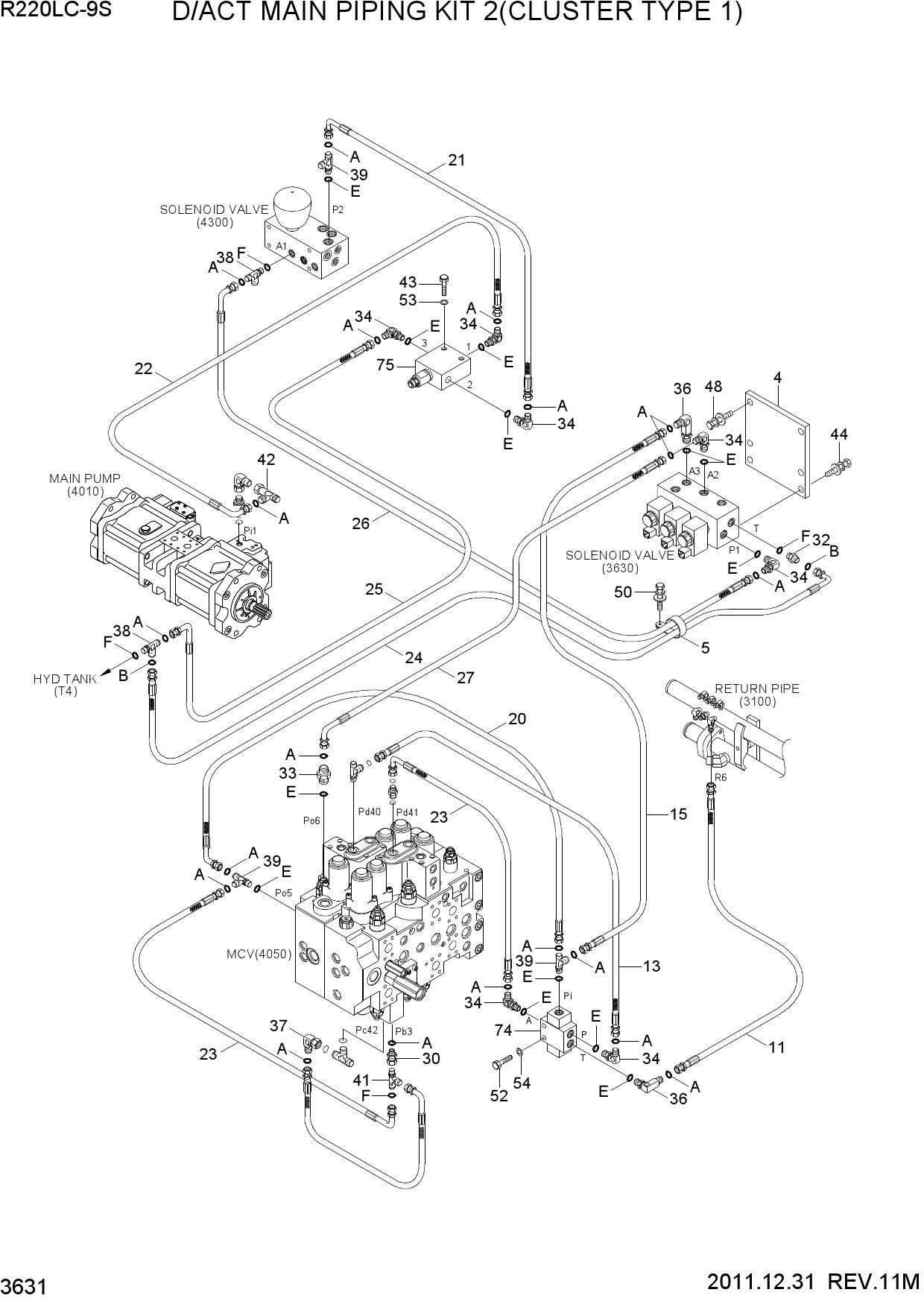 D/ACT MAIN PIPING KIT 2(CLUSTER TYPE 1)