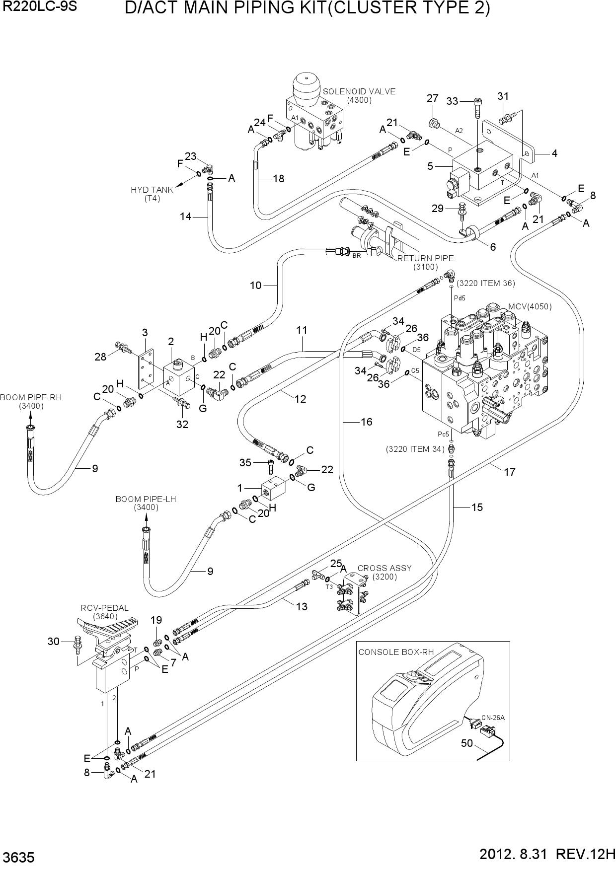 D/ACT MAIN PIPING KIT(CLUSTER TYPE 2)