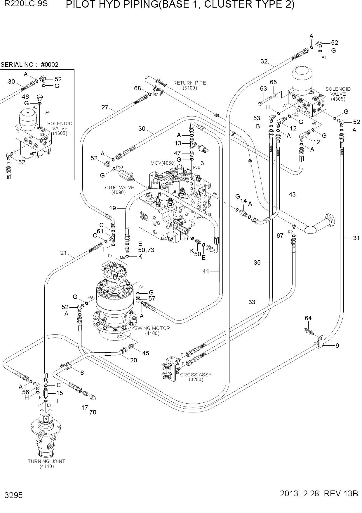 PILOT HYD PIPING(BASE 1, CLUSTER TYPE 2)