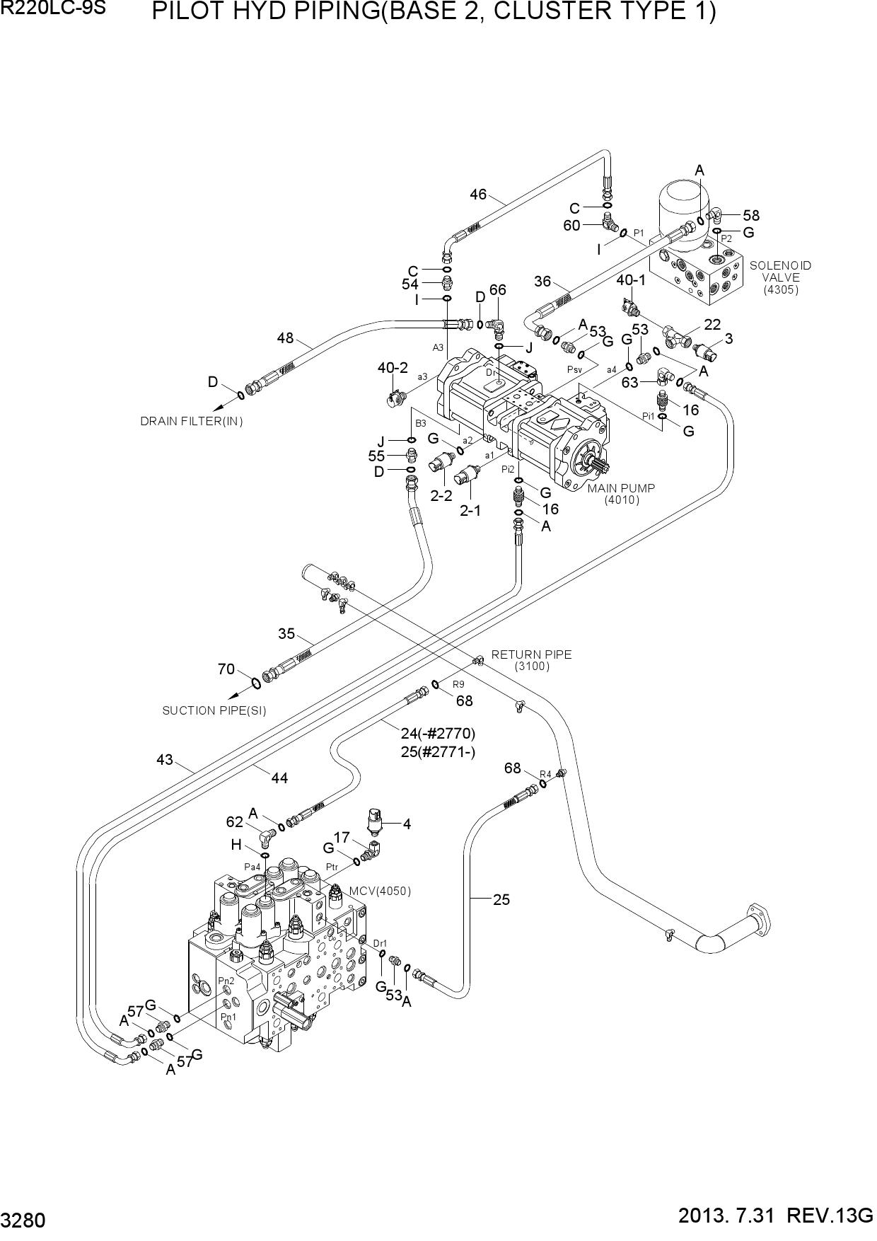 PILOT HYD PIPING(BASE 2, CLUSTER TYPE 1)