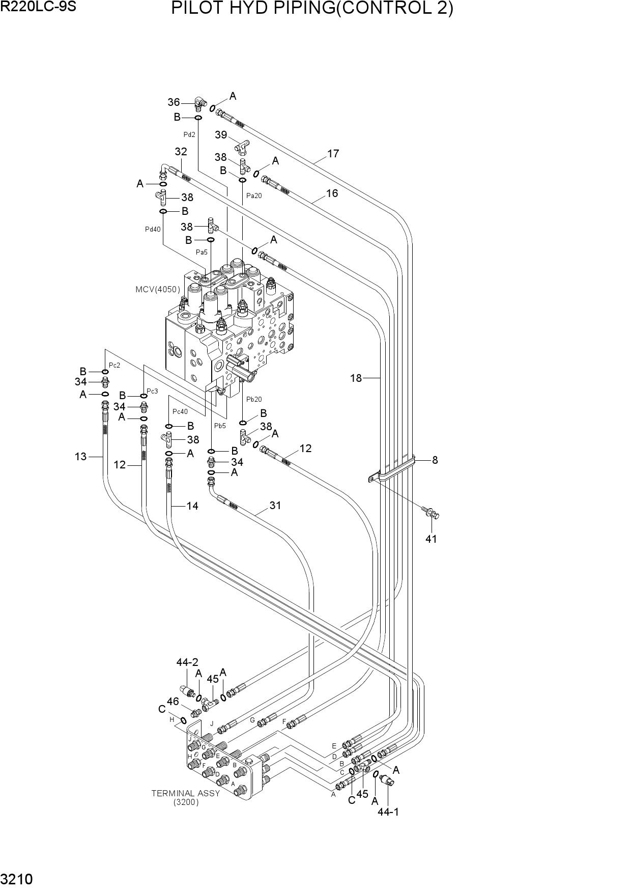 PILOT HYD PIPING(CONTROL 2)