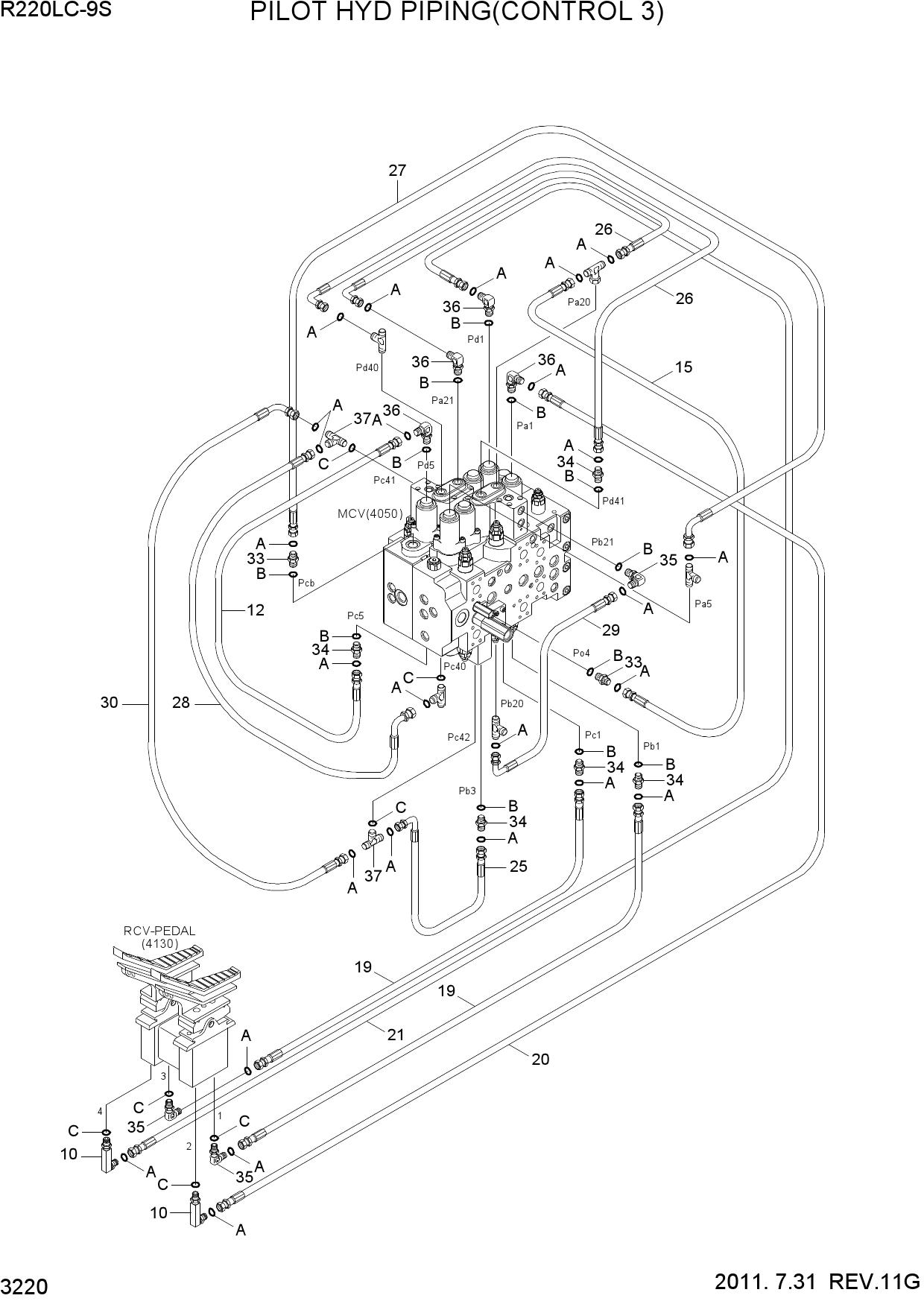 PILOT HYD PIPING(CONTROL 3)