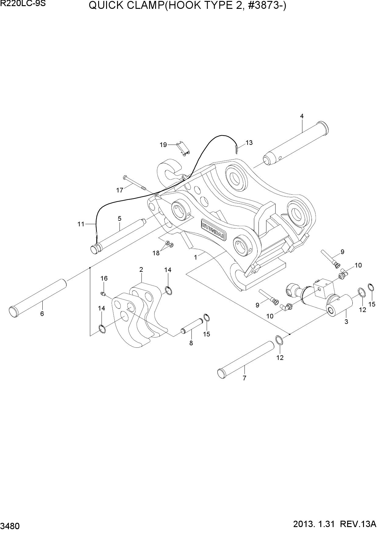 QUICK CLAMP(HOOK TYPE 2, #3873-)