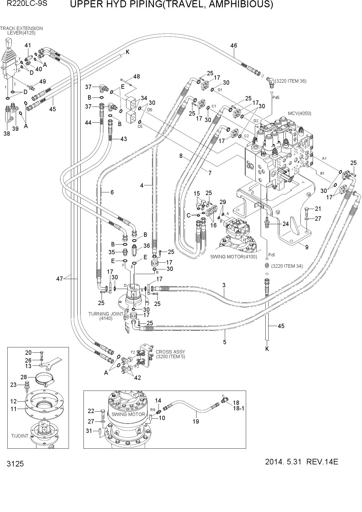 UPPER HYD PIPING(TRAVEL, AMPHIBIOUS)