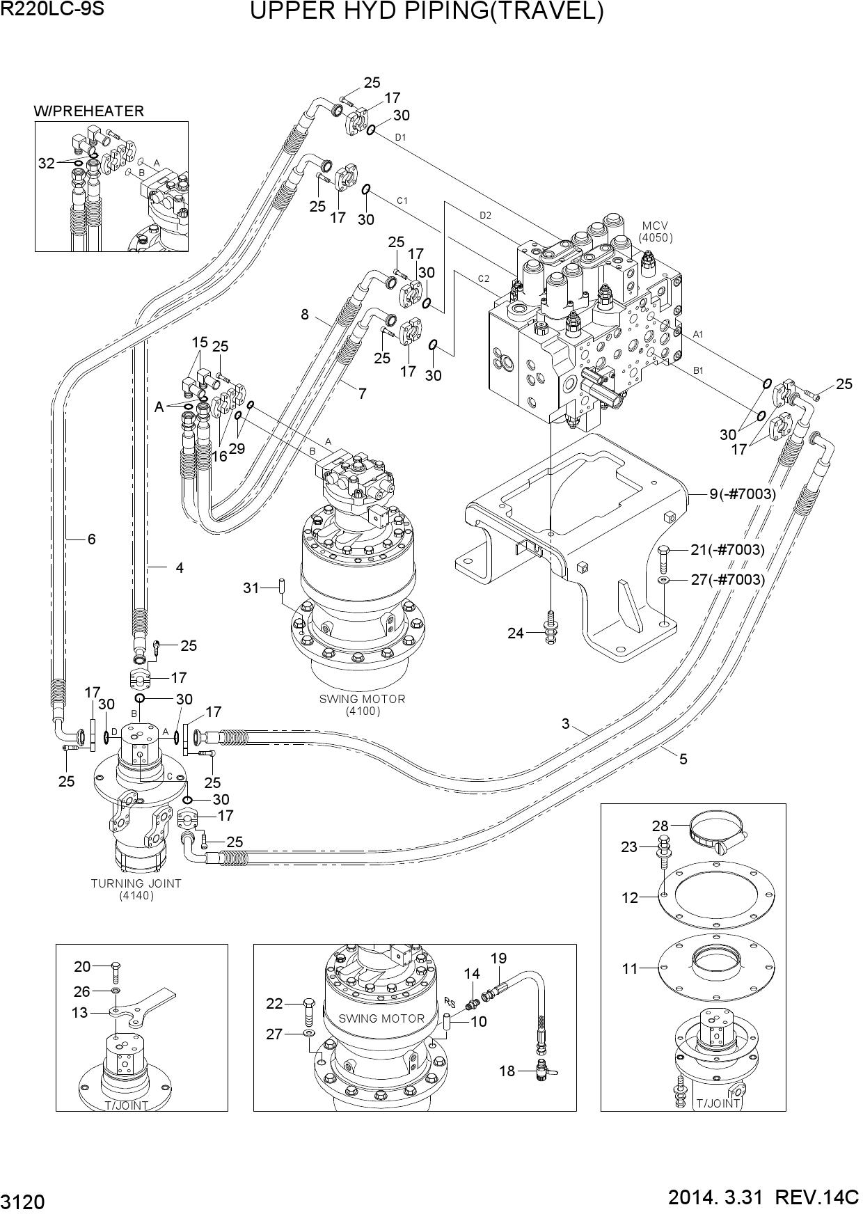 UPPER HYD PIPING(TRAVEL)