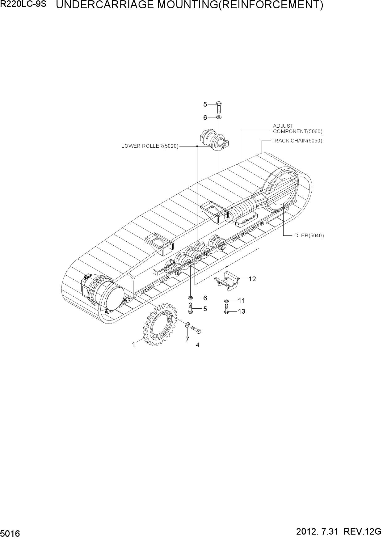 UNDERCARRIAGE MTG(REINFORCEMENT)