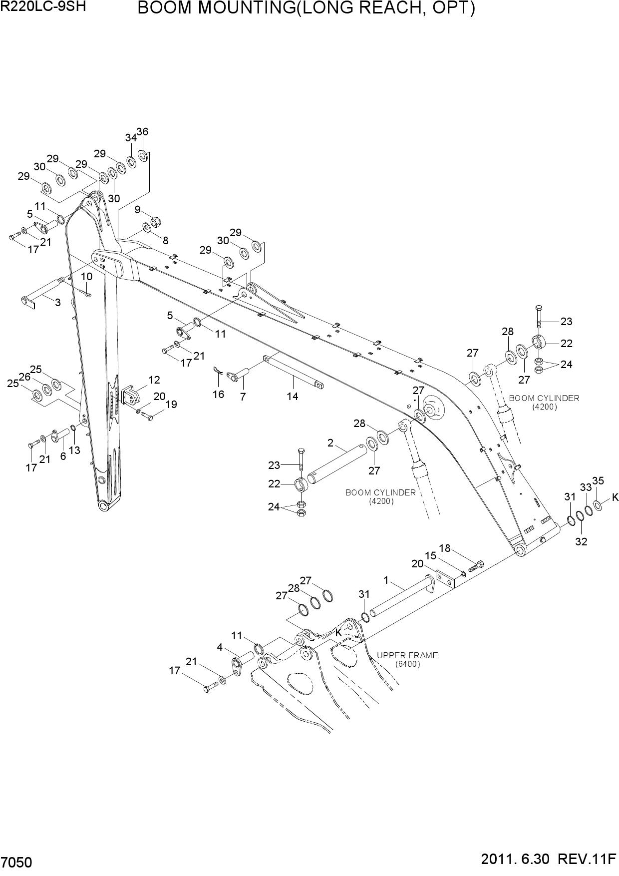 BOOM MOUNTING(LONG REACH, OPT)