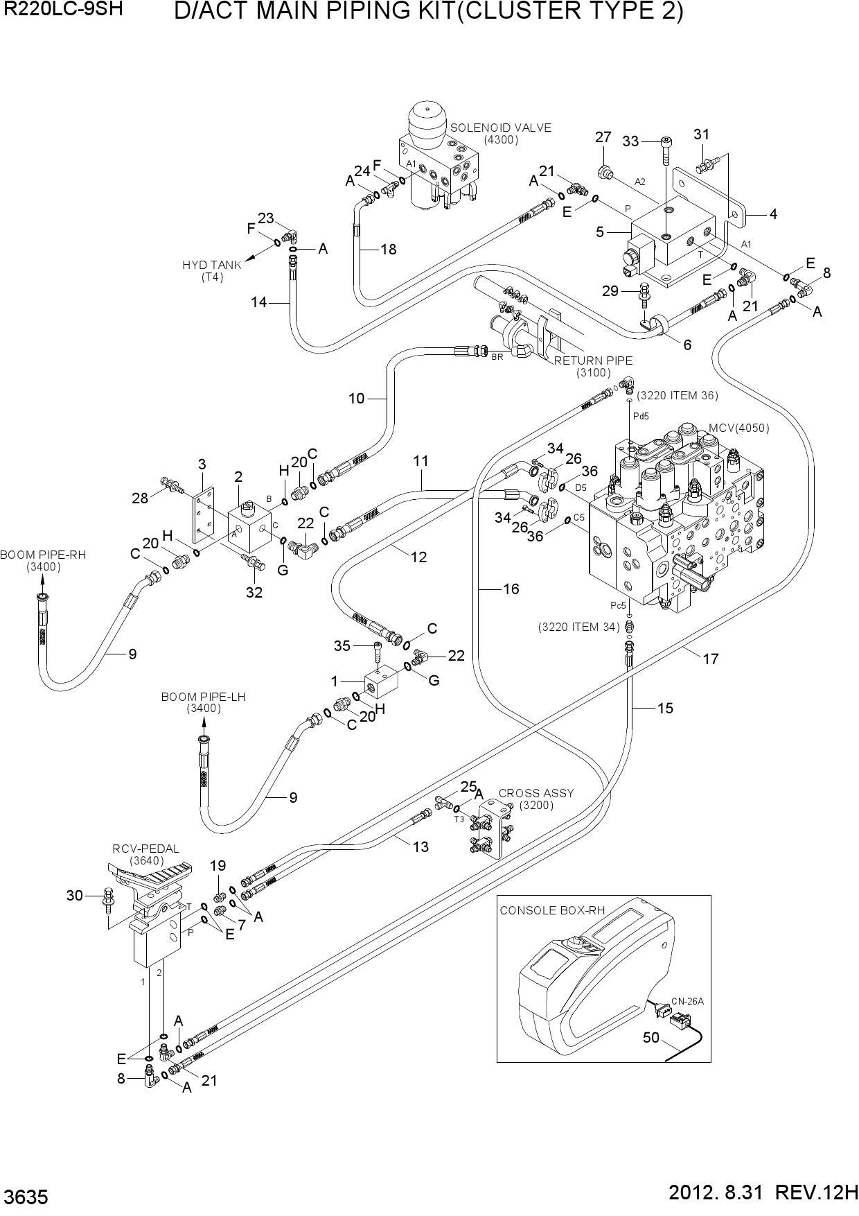 D/ACT MAIN PIPING KIT(CLUSTER TYPE 2)
