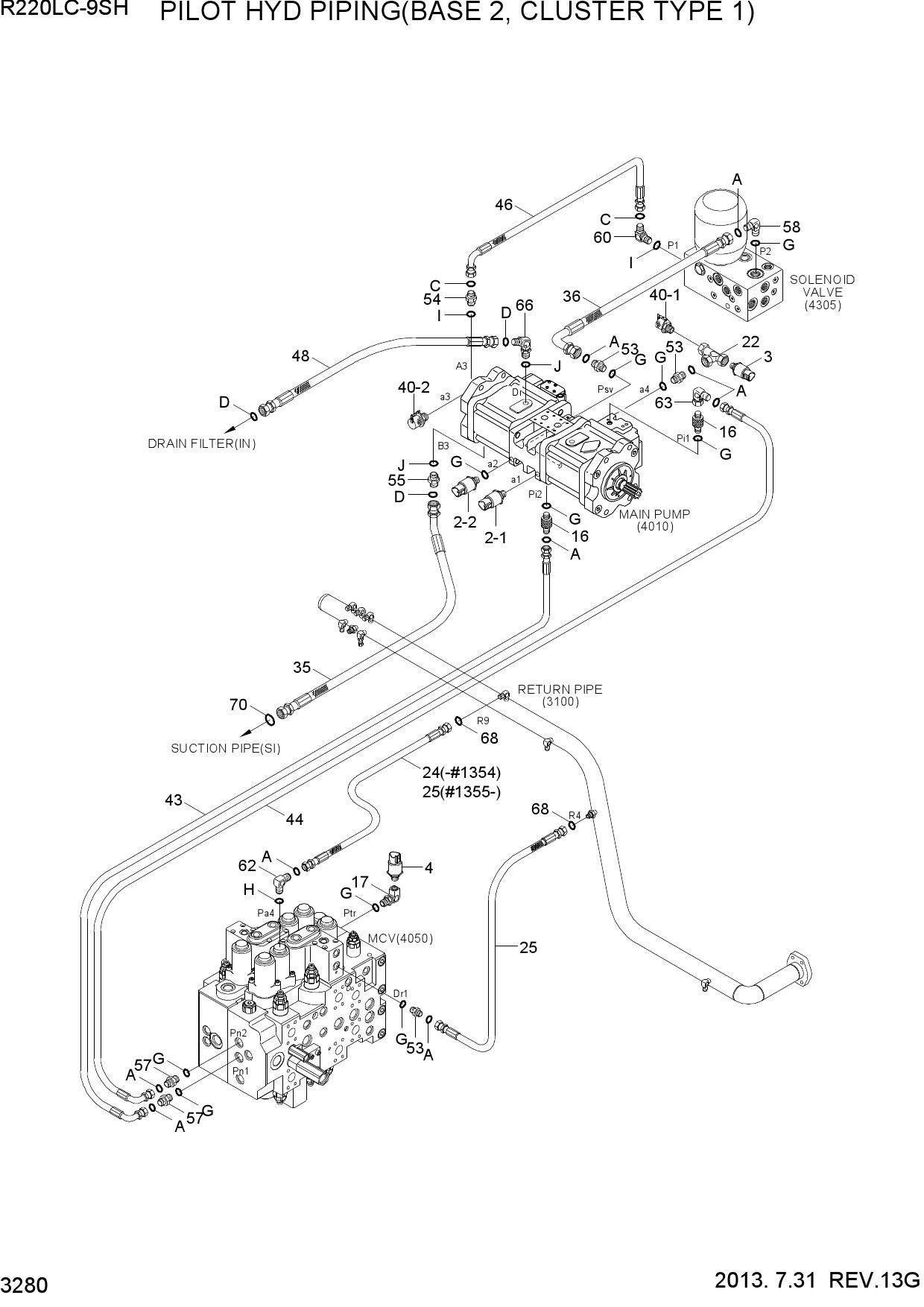 PILOT HYD PIPING(BASE 2, CLUSTER TYPE 1)