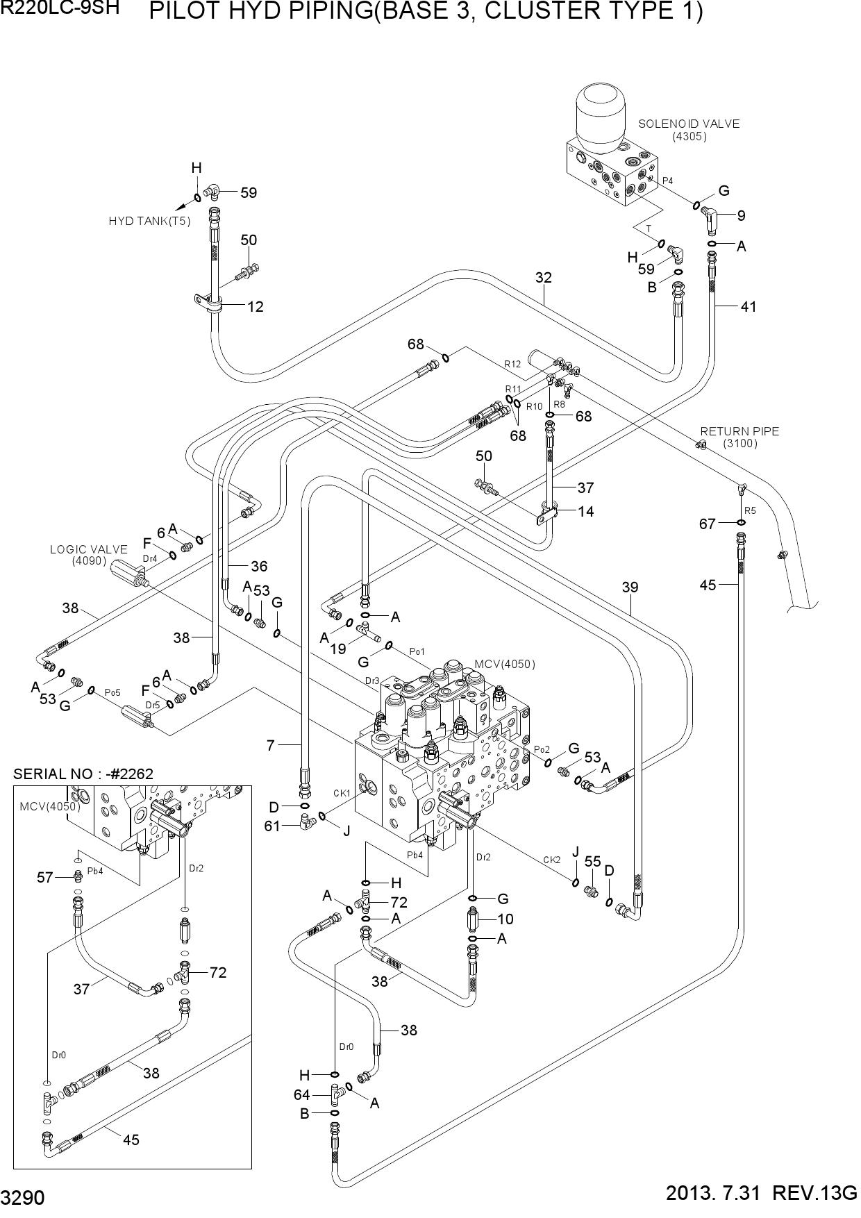PILOT HYD PIPING(BASE 3, CLUSTER TYPE 1)