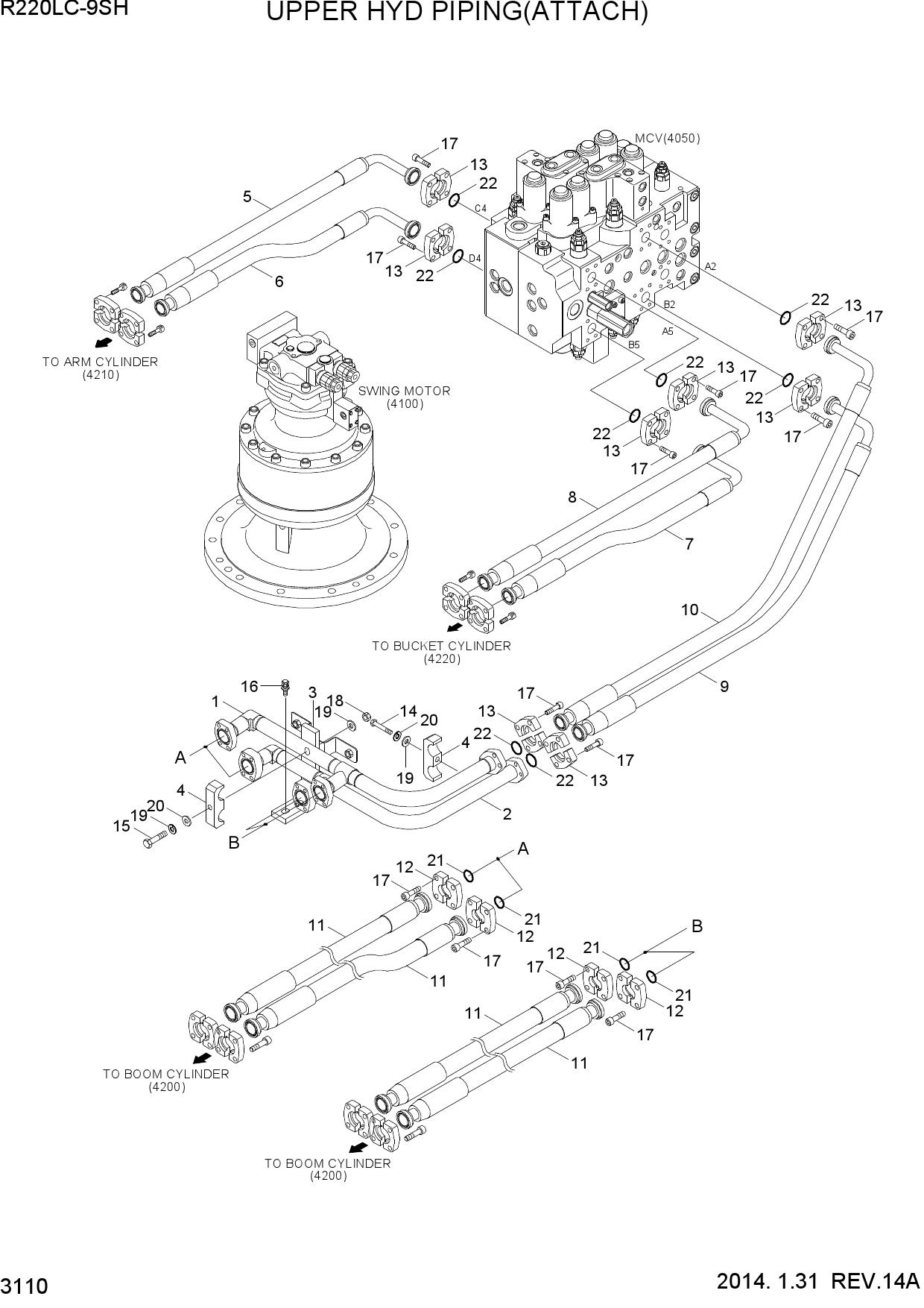 UPPER HYD PIPING(ATTACH)