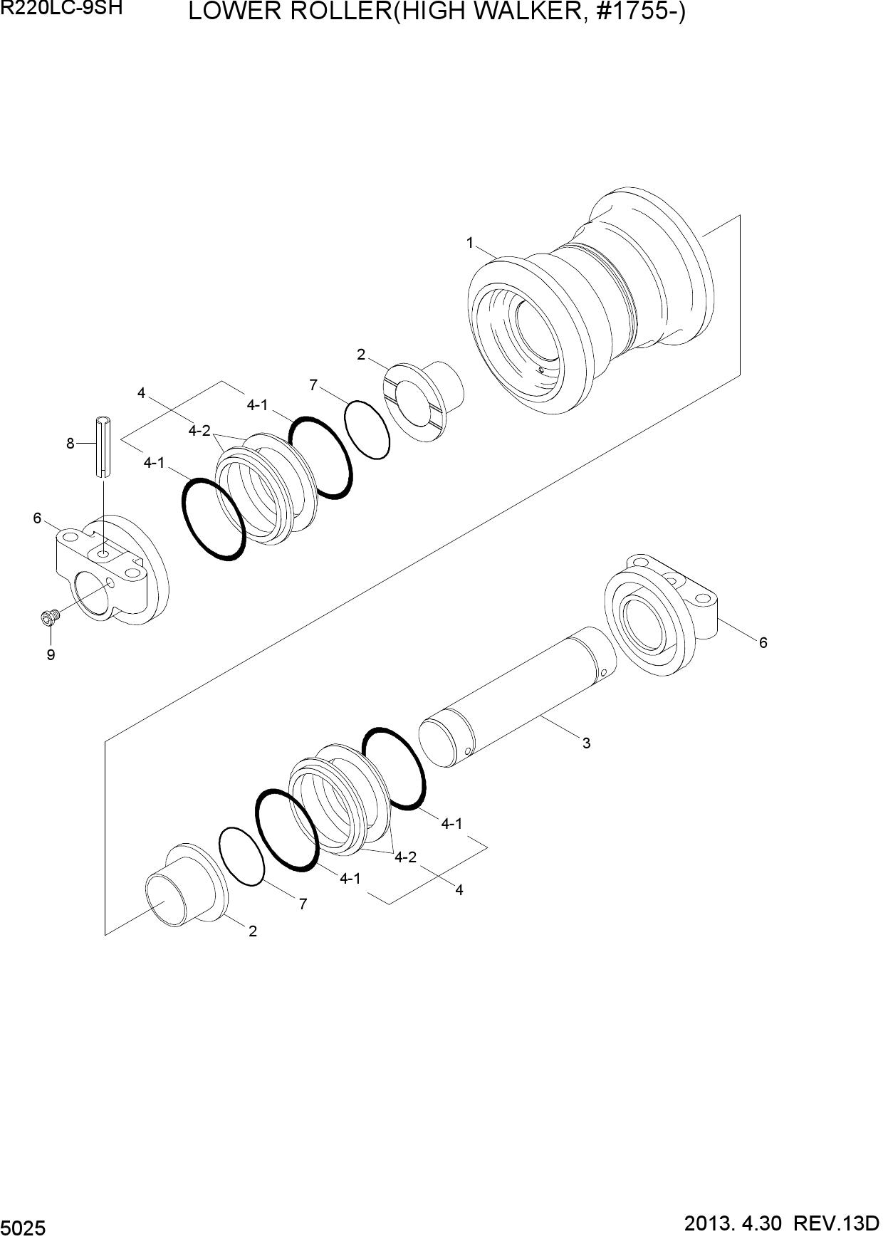 LOWER ROLLER(HIGH WALKER, #1755-)