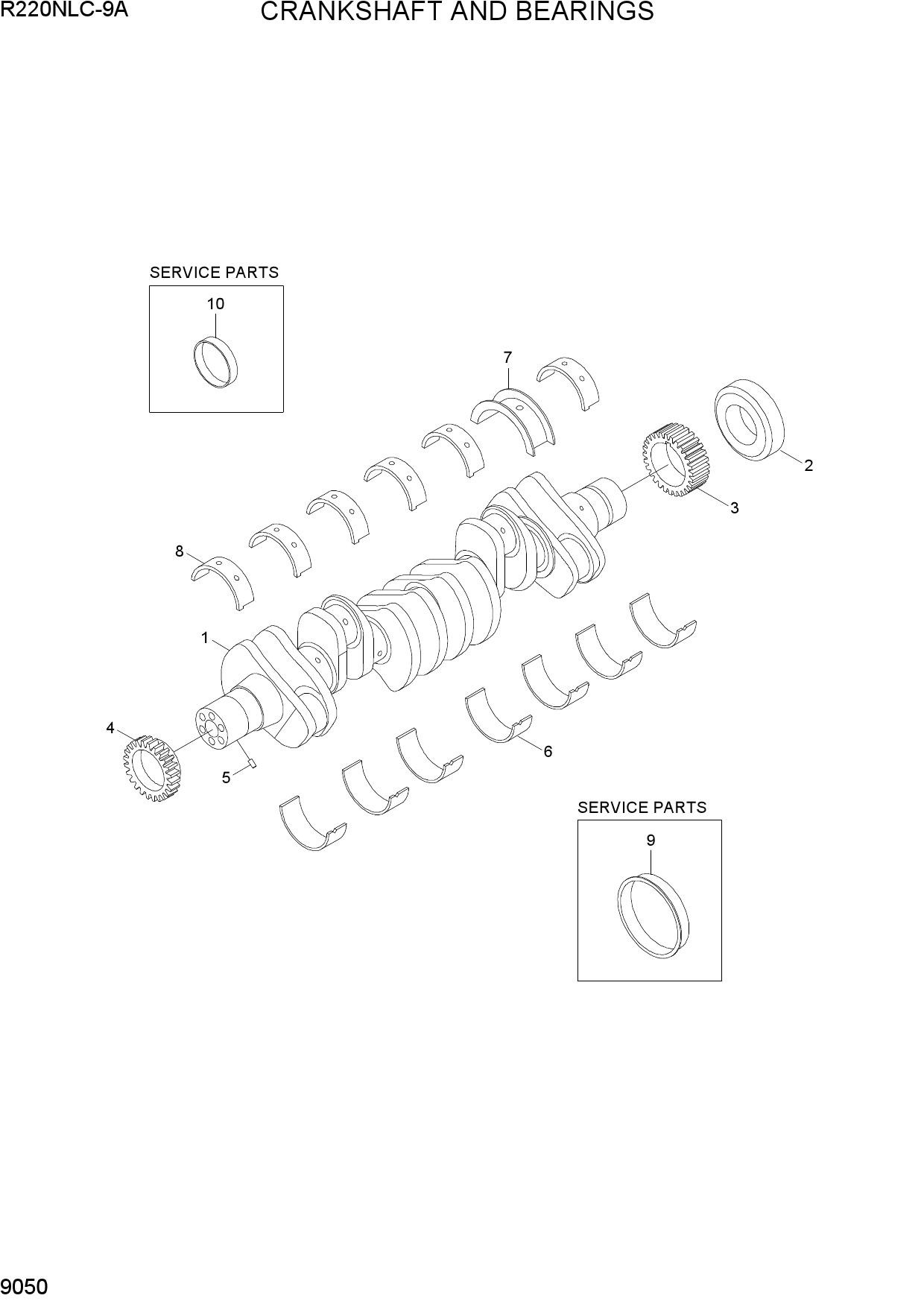 CRANKSHAFT AND BEARINGS