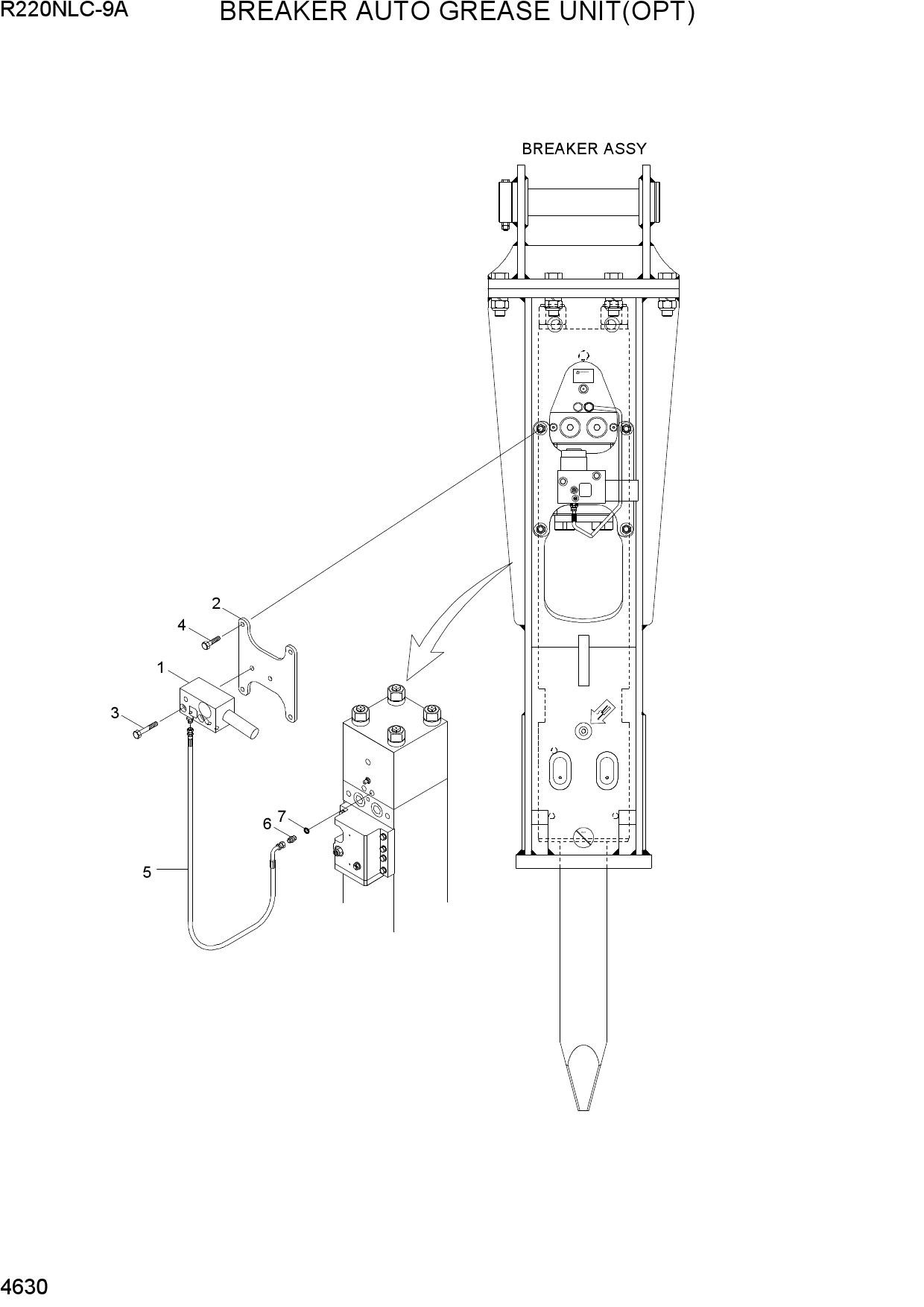 BREAKER AUTO GREASE UNIT(OPT)
