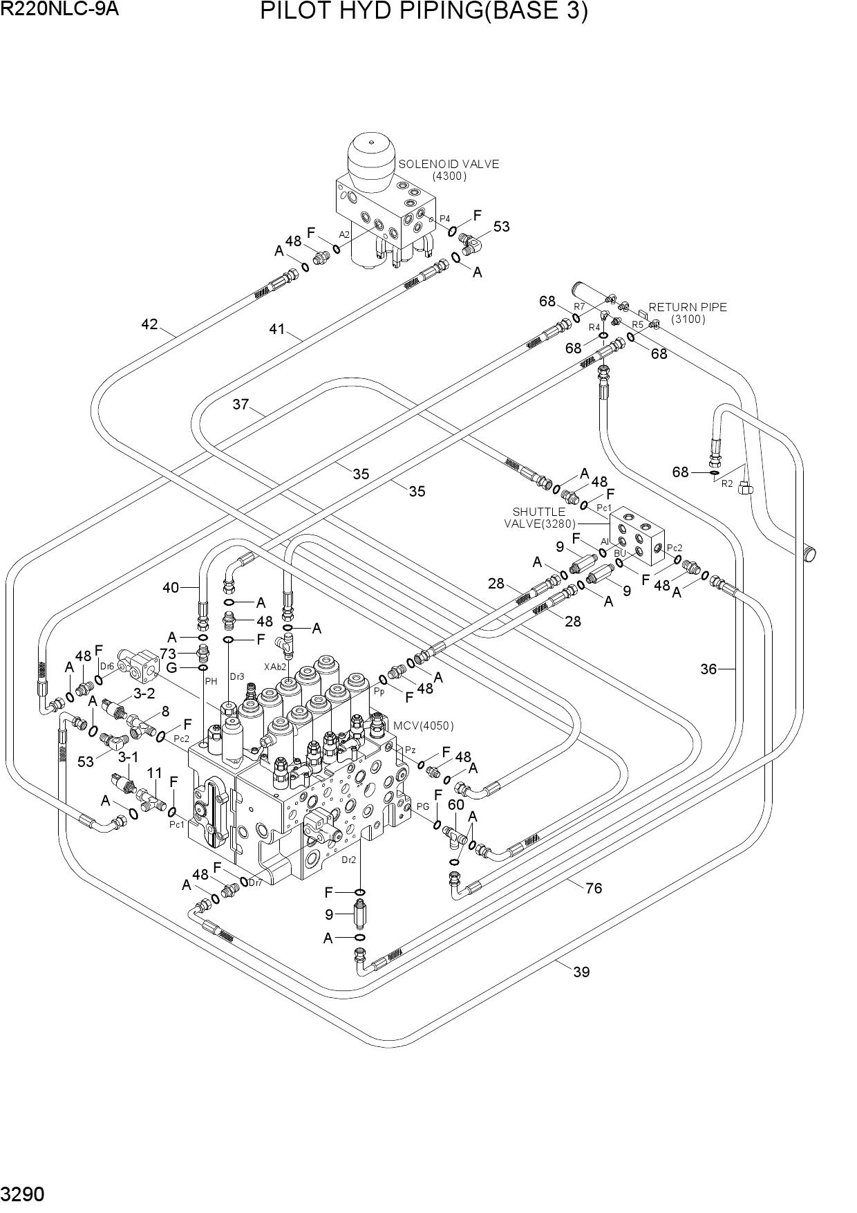 PILOT HYD PIPING(BASE 3)