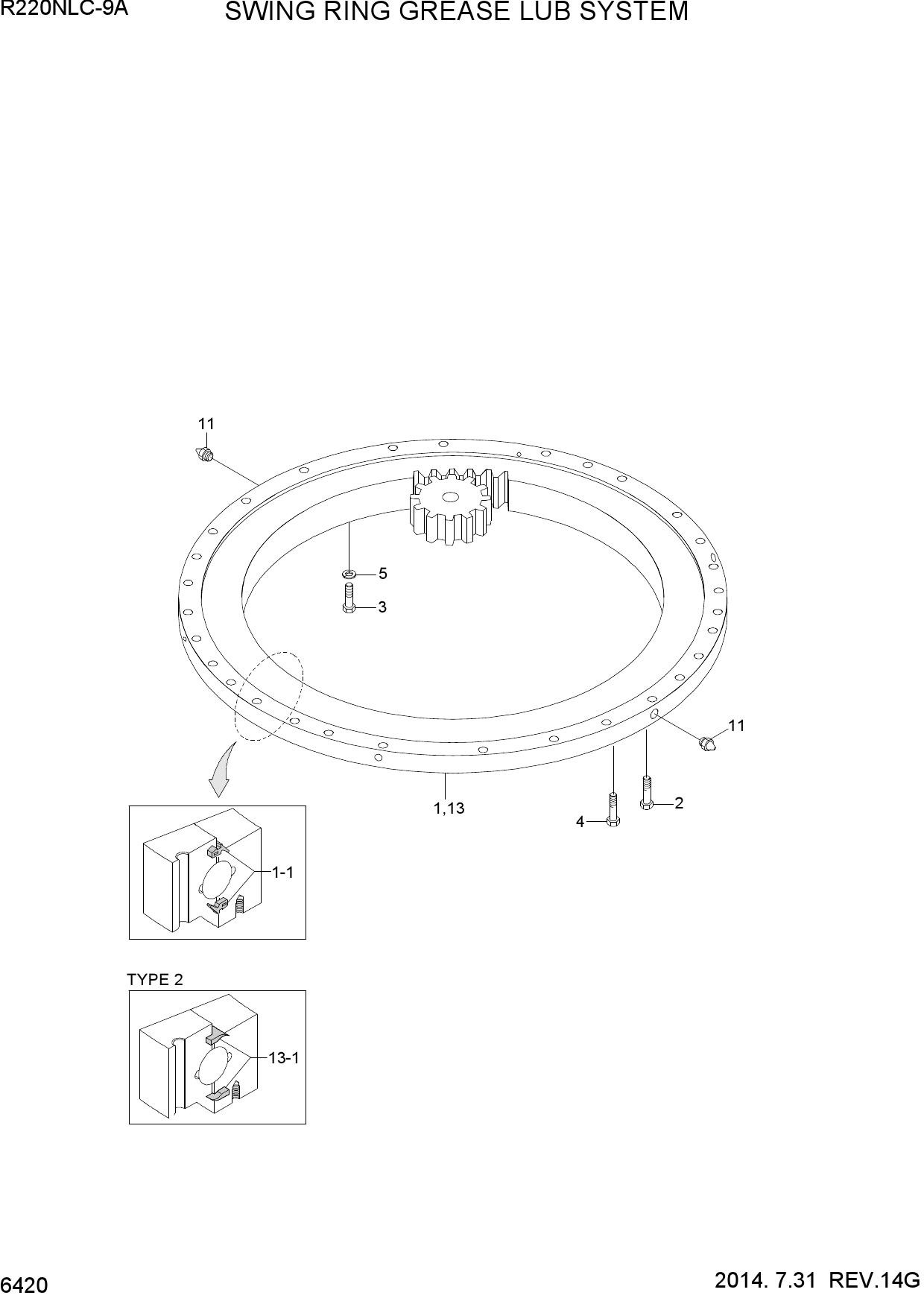 SWING RING GREASE LUB SYSTEM