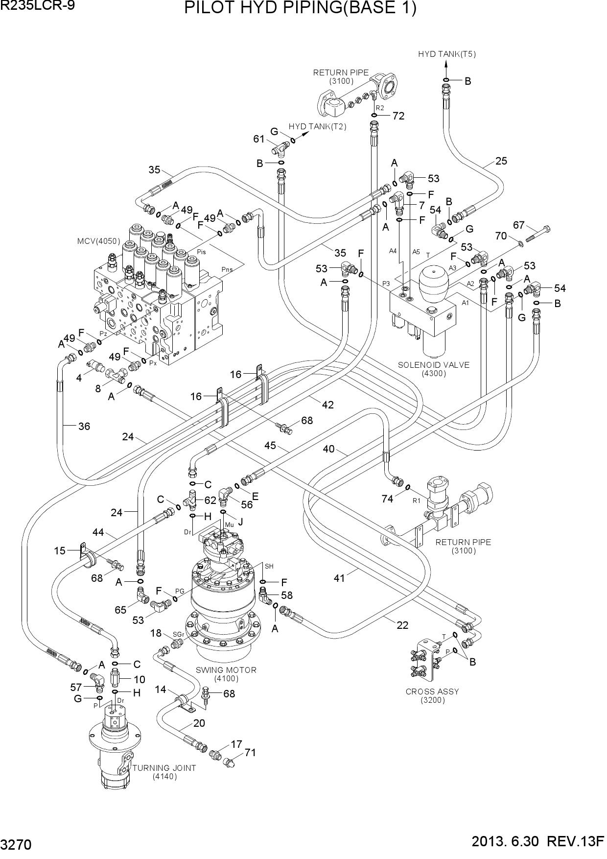 PILOT HYD PIPING(BASE 1)