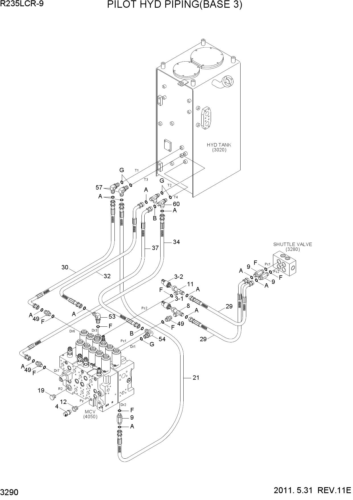 PILOT HYD PIPING(BASE 3)