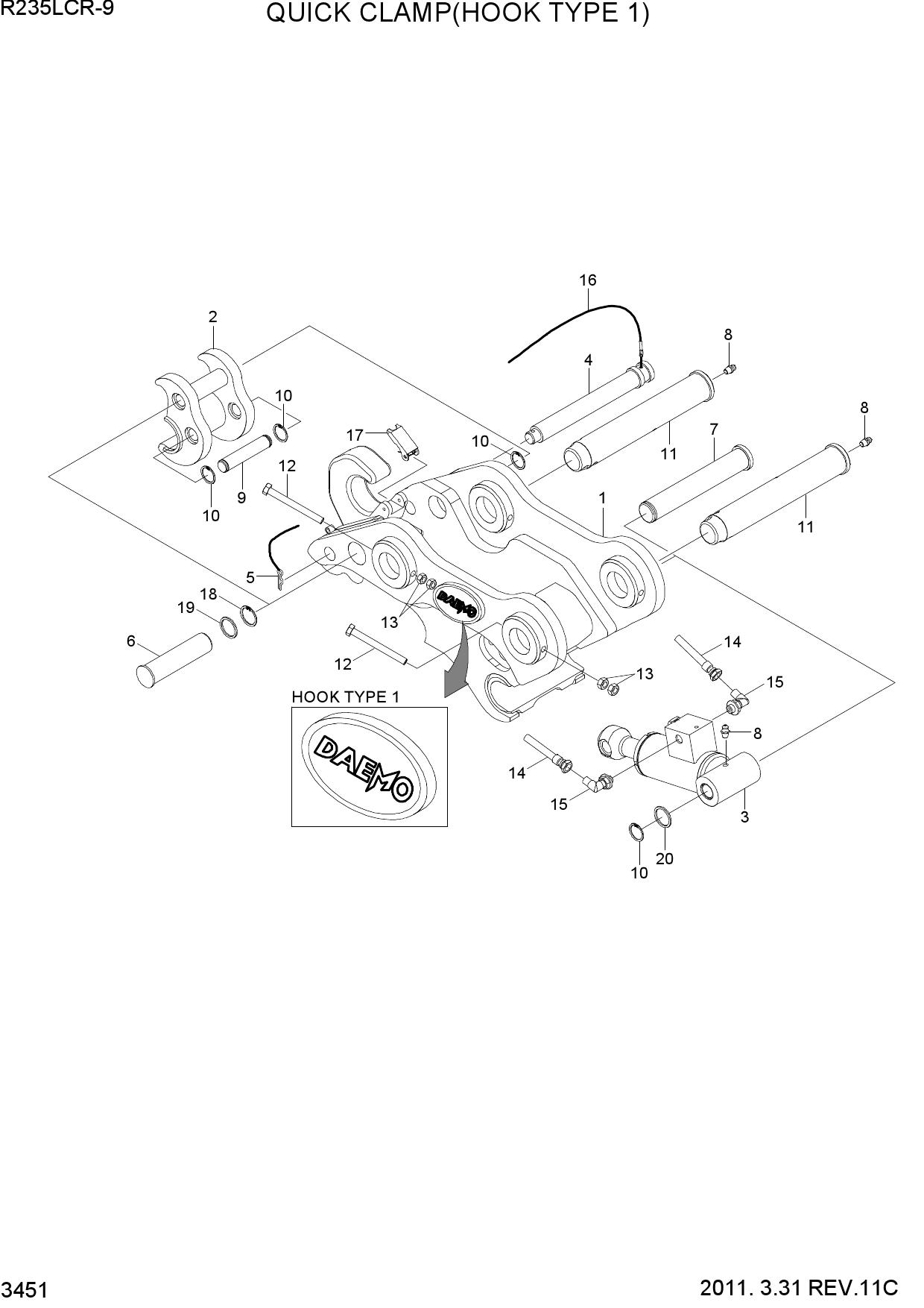 QUICK CLAMP(HOOK TYPE 1, -#0280)