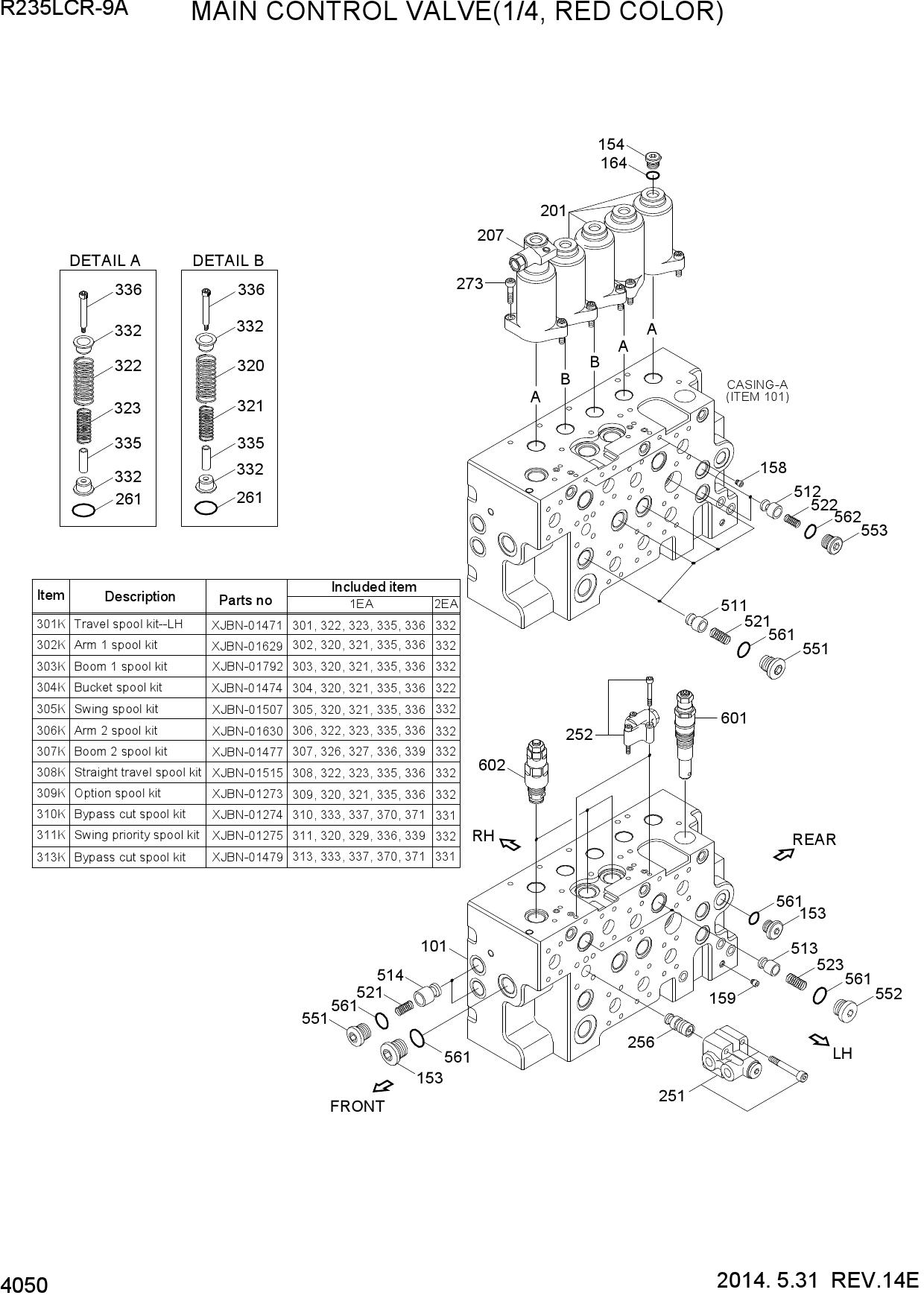 MAIN CONTROL VALVE(1/4, RED COLOR)