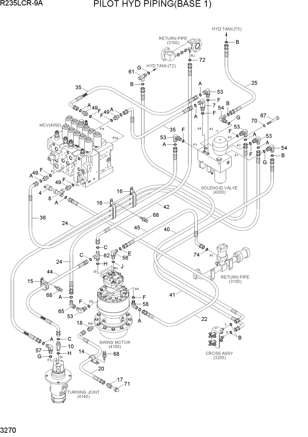 PILOT HYD PIPING(BASE 1)