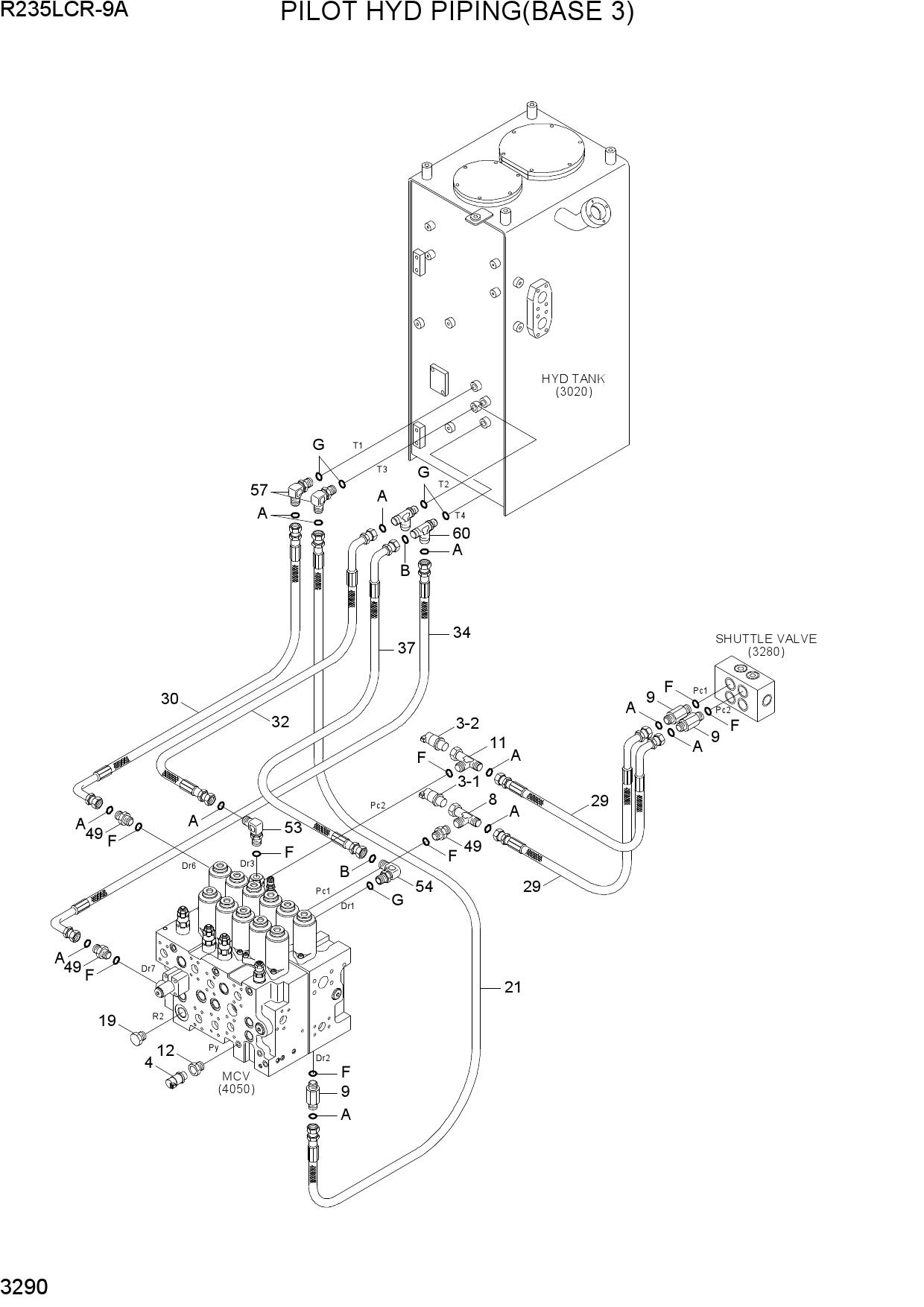 PILOT HYD PIPING(BASE 3)