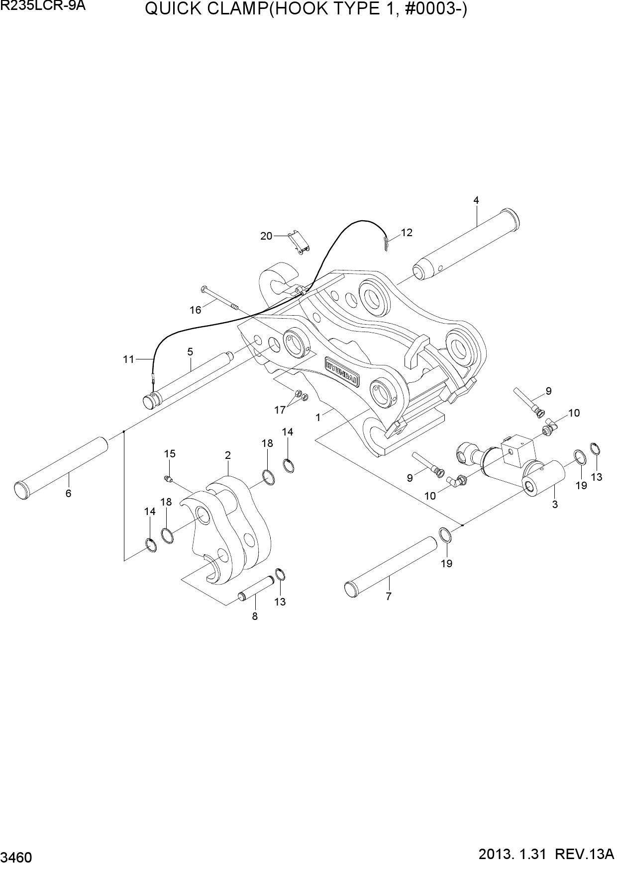 QUICK CLAMP(HOOK TYPE 1, #0003-)